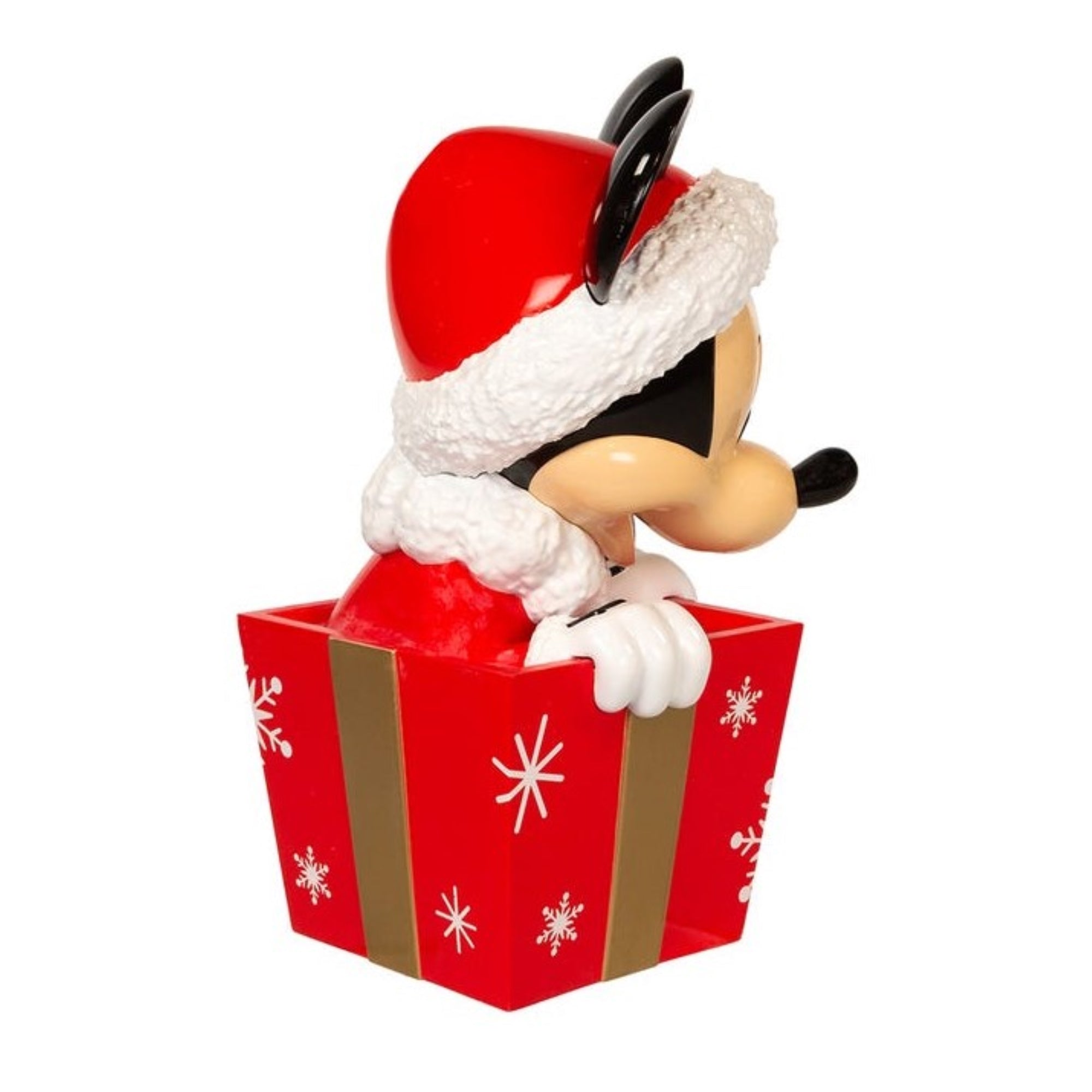 Kurt Adler Unlit Treetop, Disney Mickey in a Present, Plastic, 8"