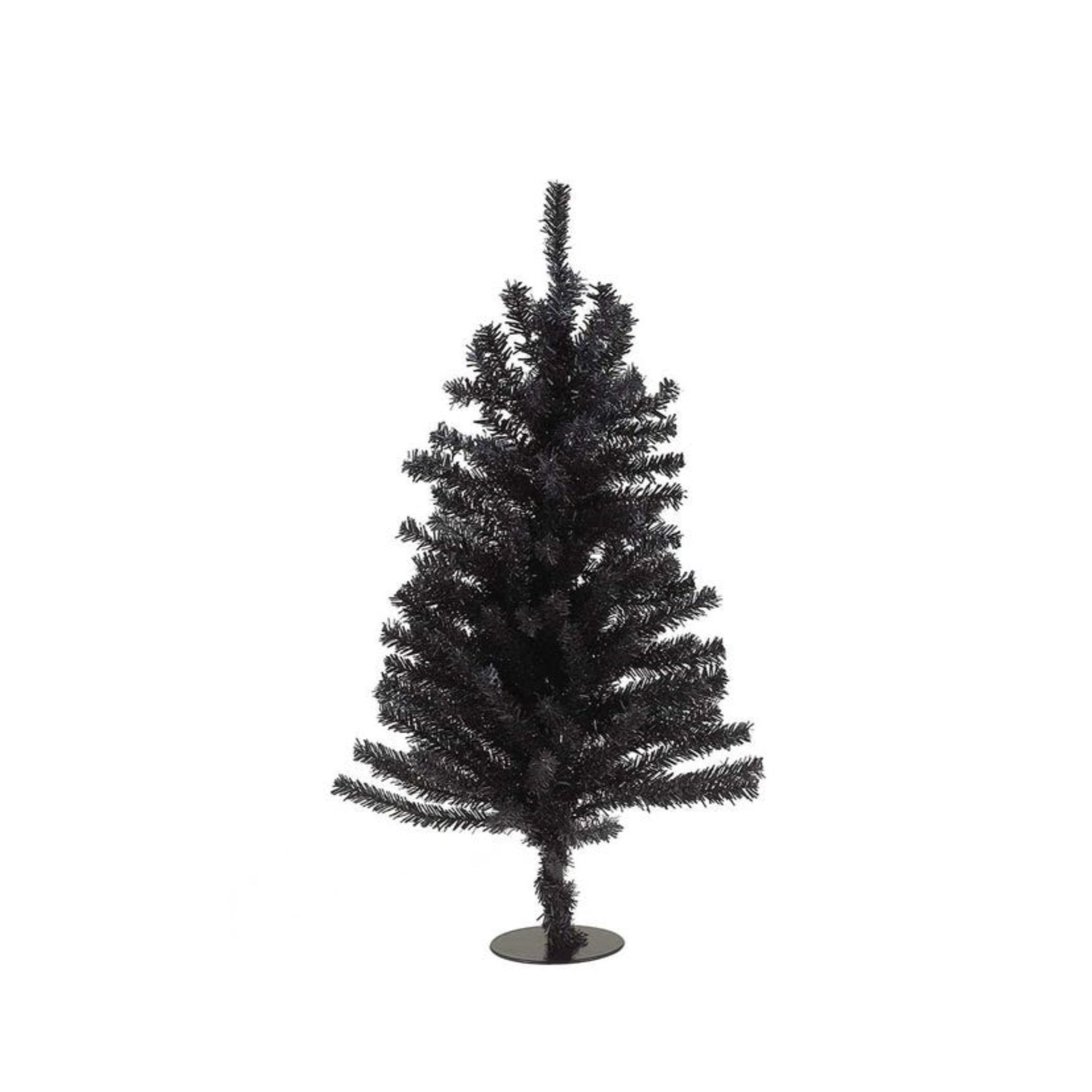 Kurt Adler Artificial Un-Lit Black Mini Tree for Christmas or Halloween, 18"