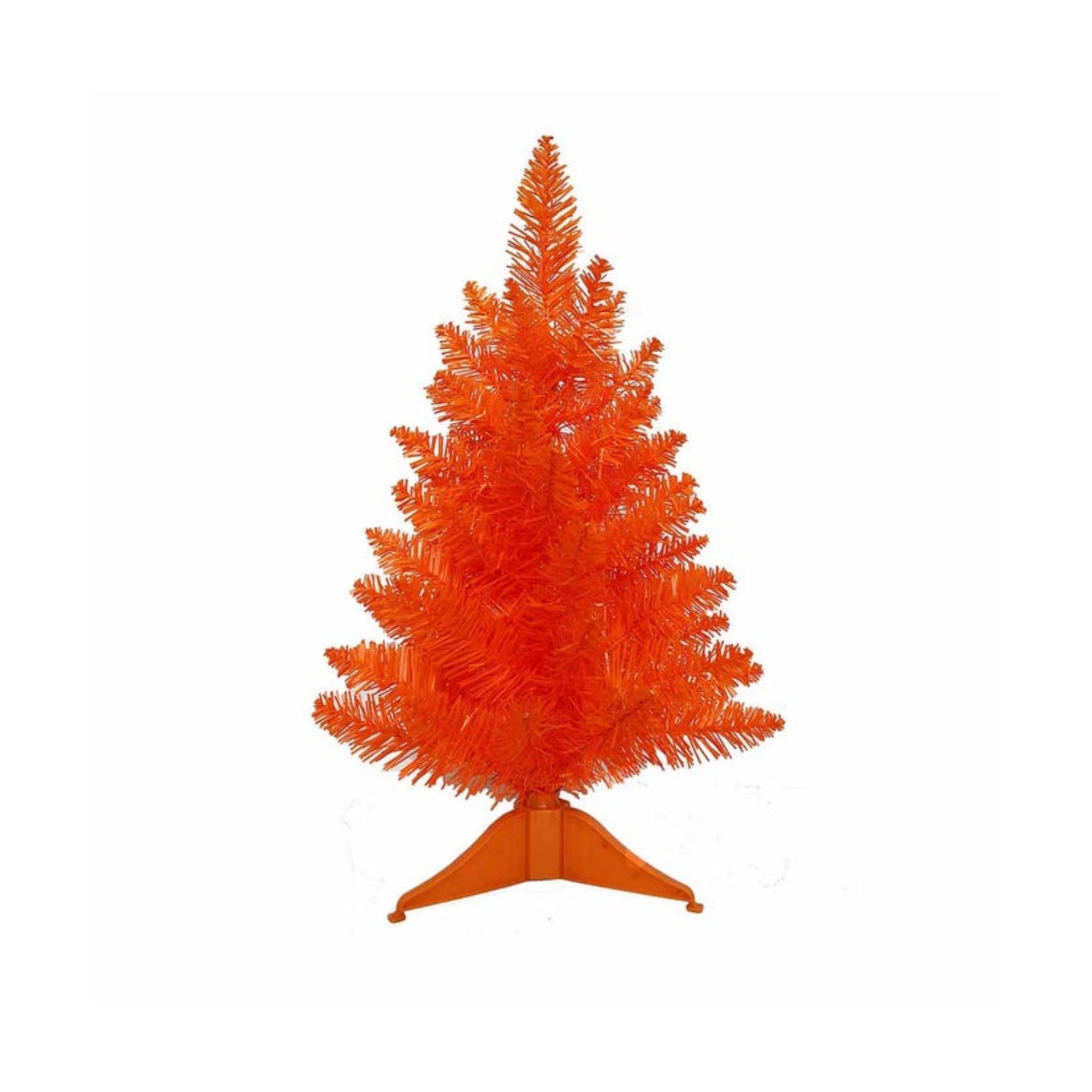 Kurt Adler Artificial Un-Lit Miniature Orange Mini Tree, 18"