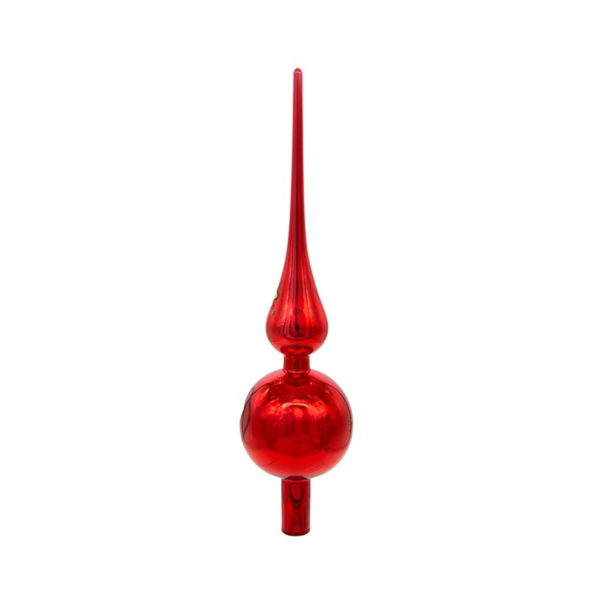 Kurt Adler Un-Lit Peanuts Glass Snoopy Finial Treetop, 12"