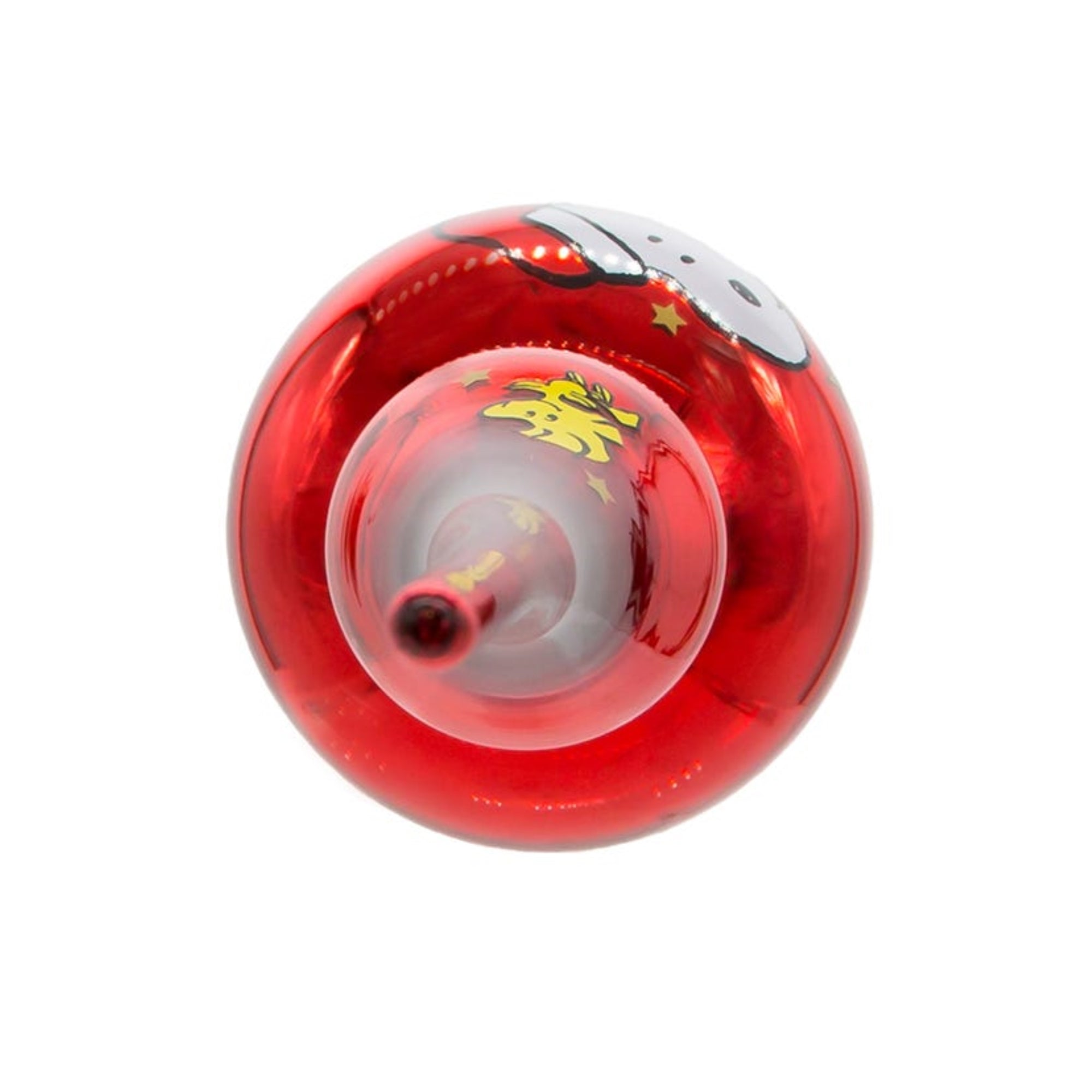 Kurt Adler Un-Lit Peanuts Glass Snoopy Finial Treetop, 12"