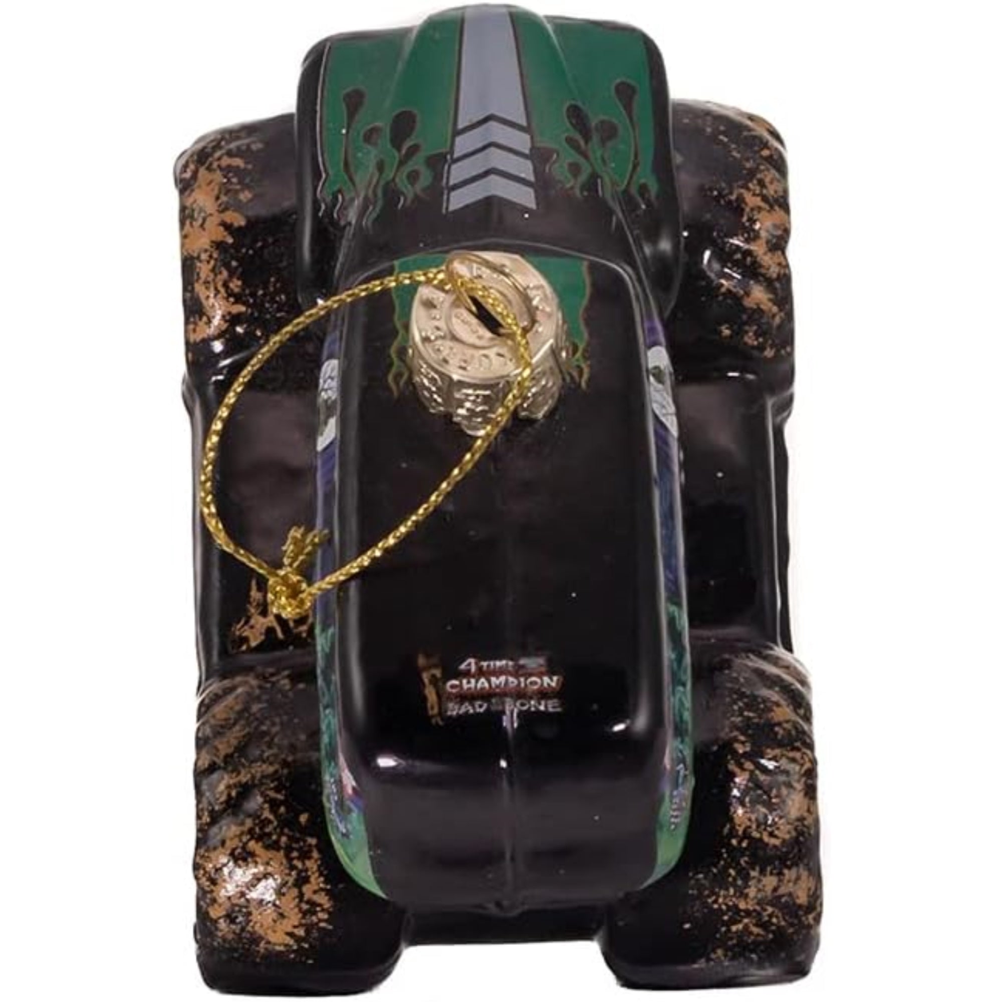Kurt Adler Glass Ornament for Christmas Tree, Monster Jam Grave Digger, 6"