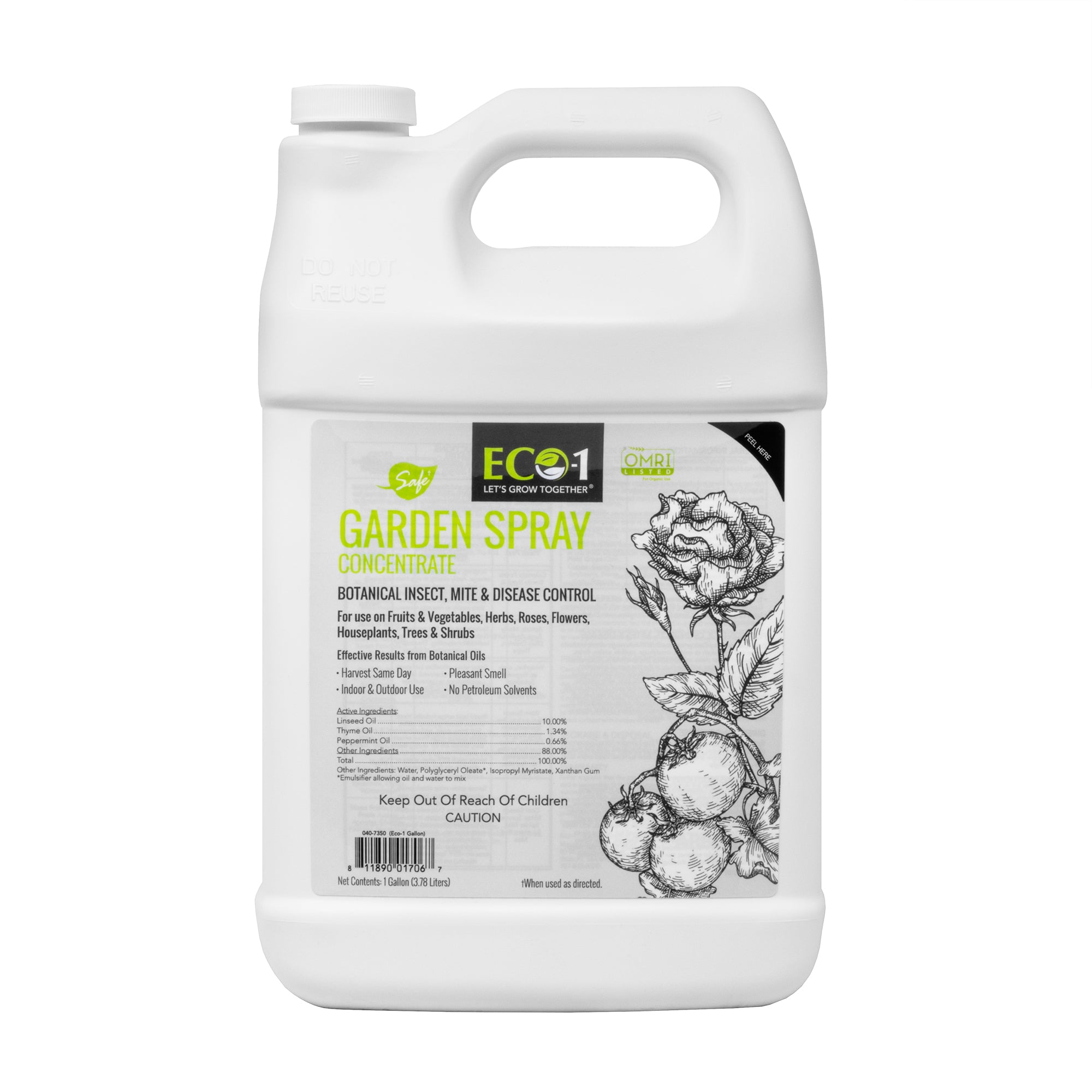 Arborjet Eco-1 Garden Spray for Mite and Disease Control, 1 Gallon