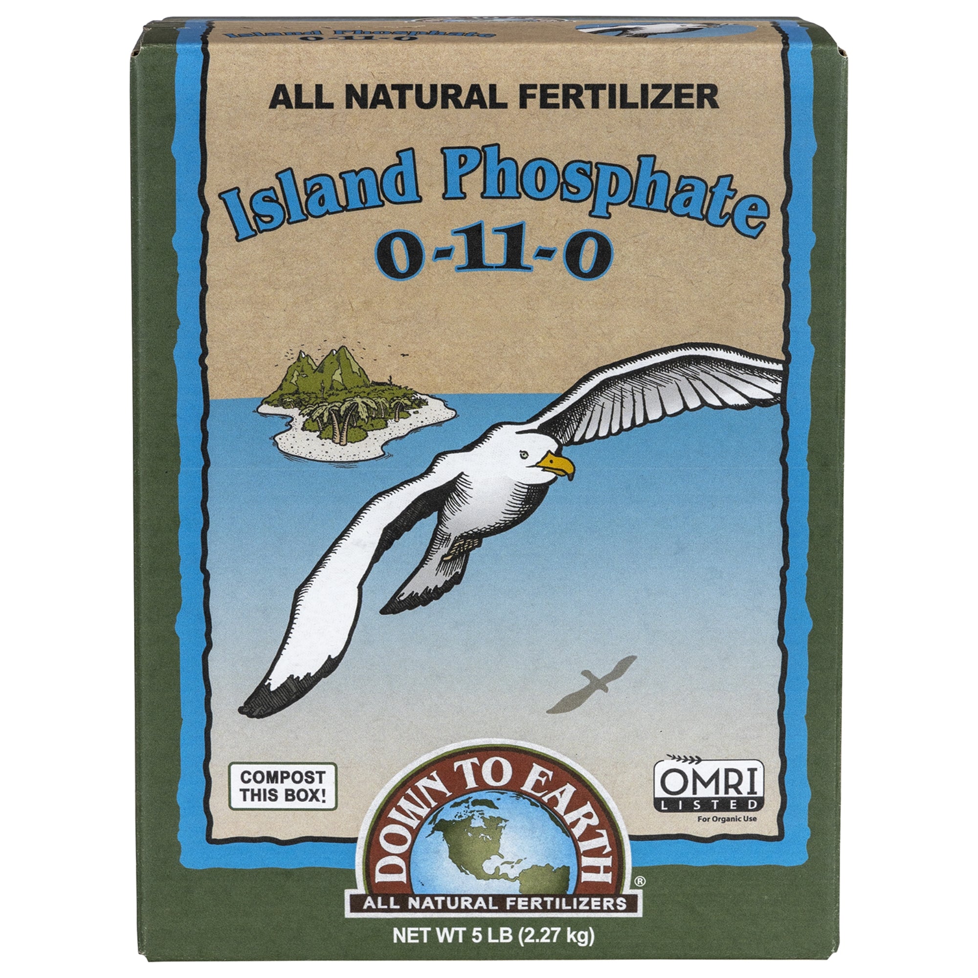 Down to Earth Island Phosphate 0-11-0 All Natural Fertilizer, 5lbs