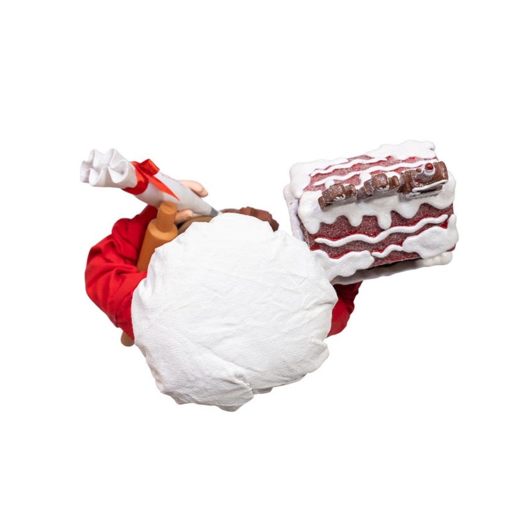Kurt Adler Fabriché™ Chef Santa Decorating Gingerbread House Standing Christmas Figurine, 10.5"