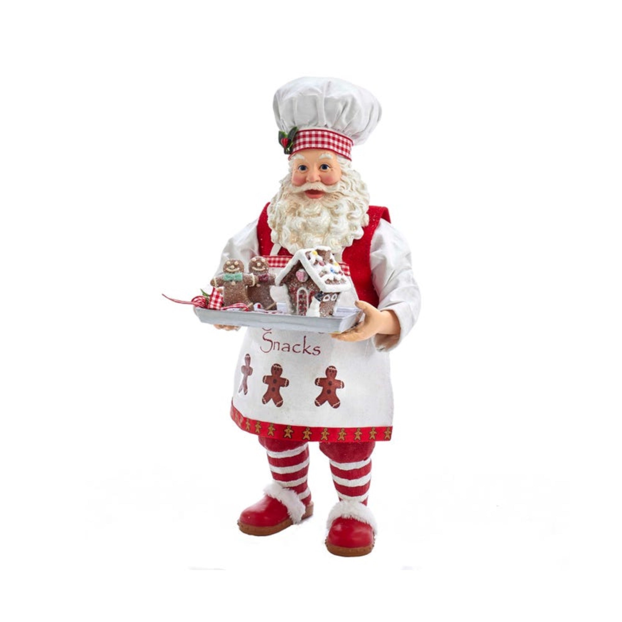Kurt Adler Fabriché™ Gingerbread Chef Santa Standing Christmas Figurine, 10.5"