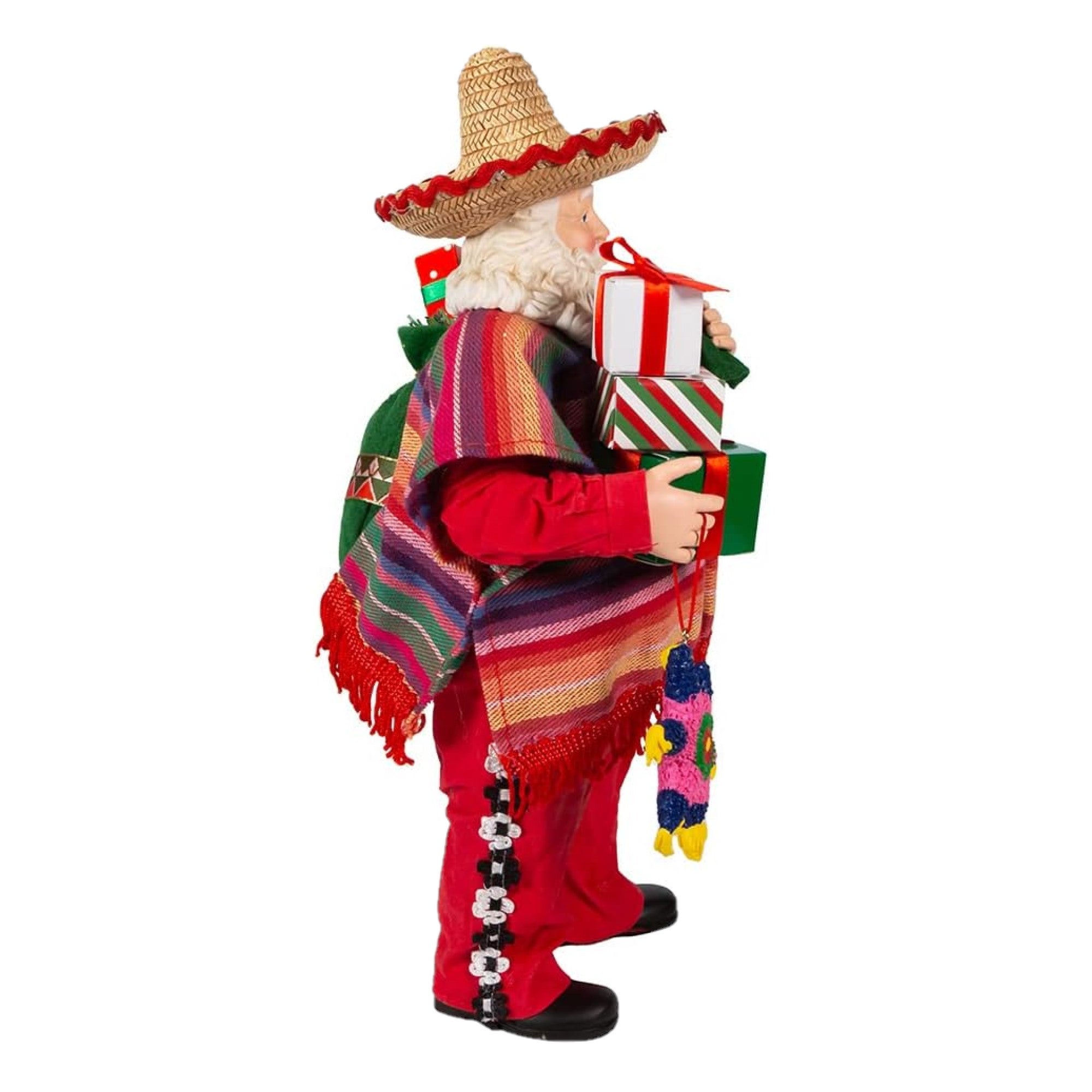 Kurt Adler Fabriche Christmas Figurine, Musical Mexican Santa, 11in