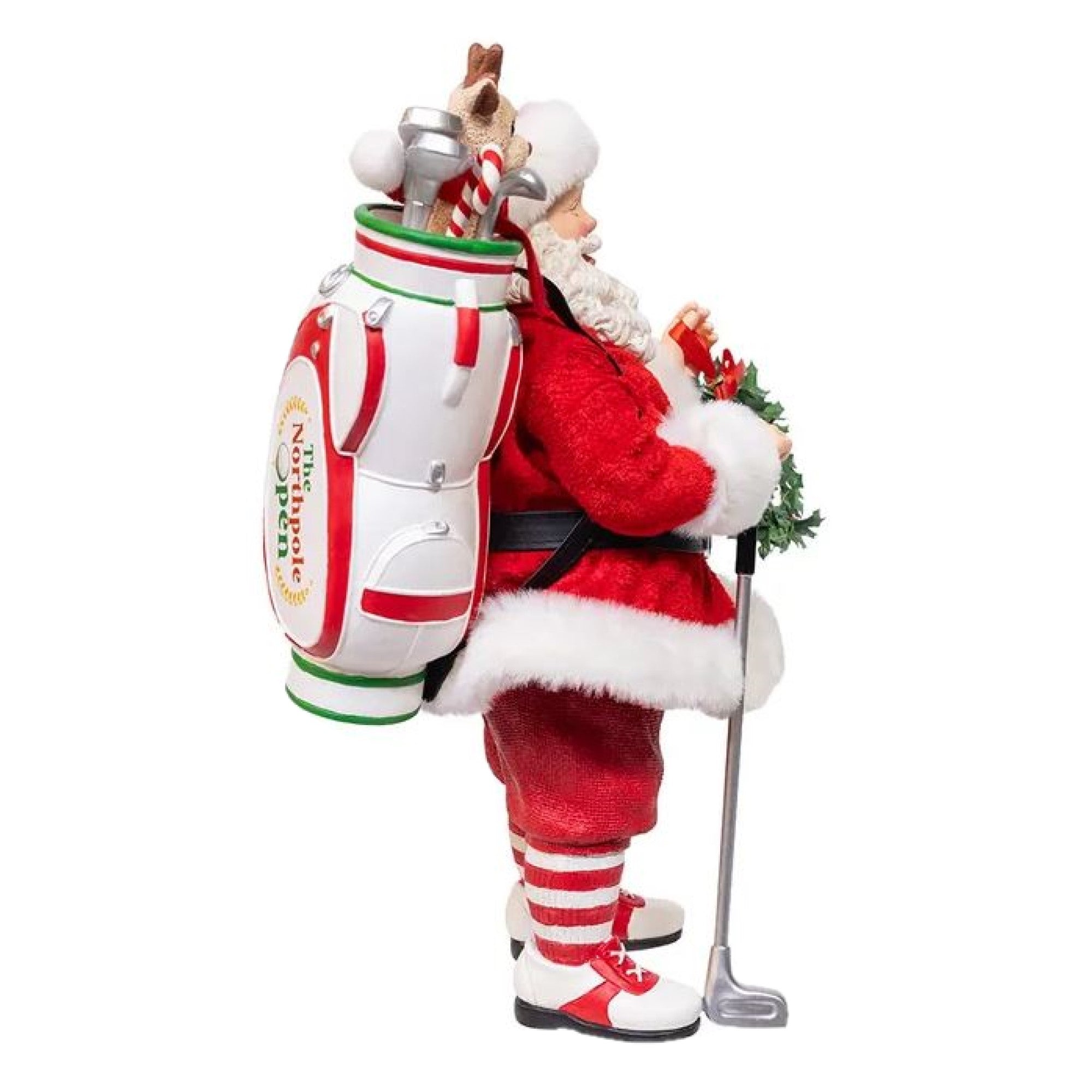 Kurt Adler Fabriche Christmas Figurine, Golf Santa, 11in