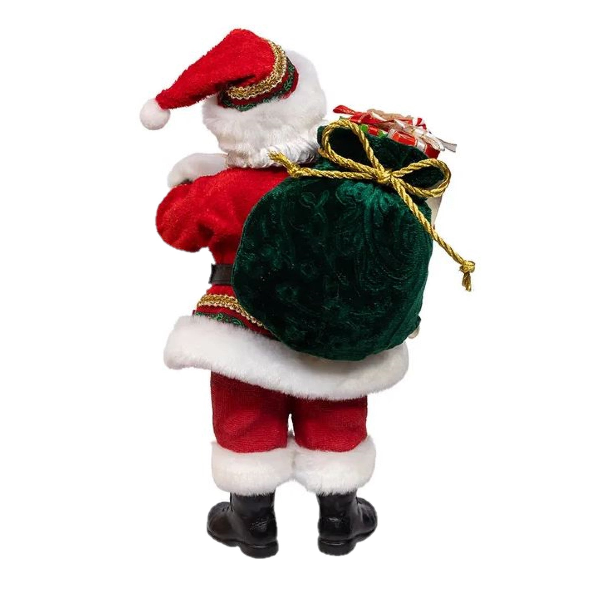 Kurt Adler Fabriche Christmas Figurine, Santa with December 25th Calendar, 10.5in