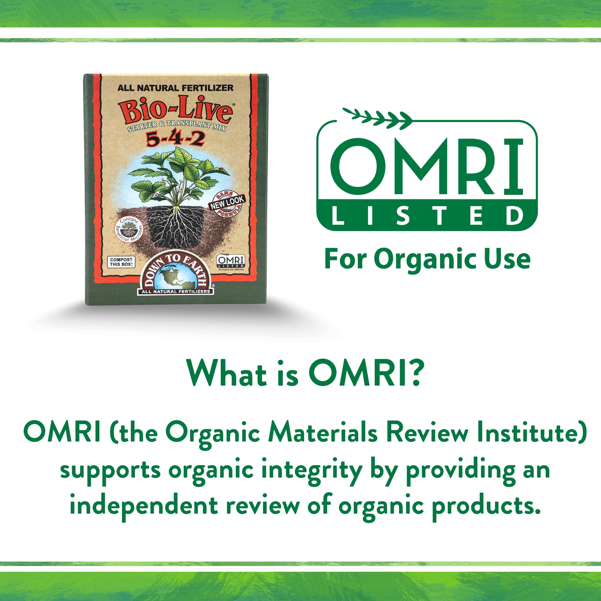 Down to Earth Organic Bio-Live Fertilizer Mix 5-4-2