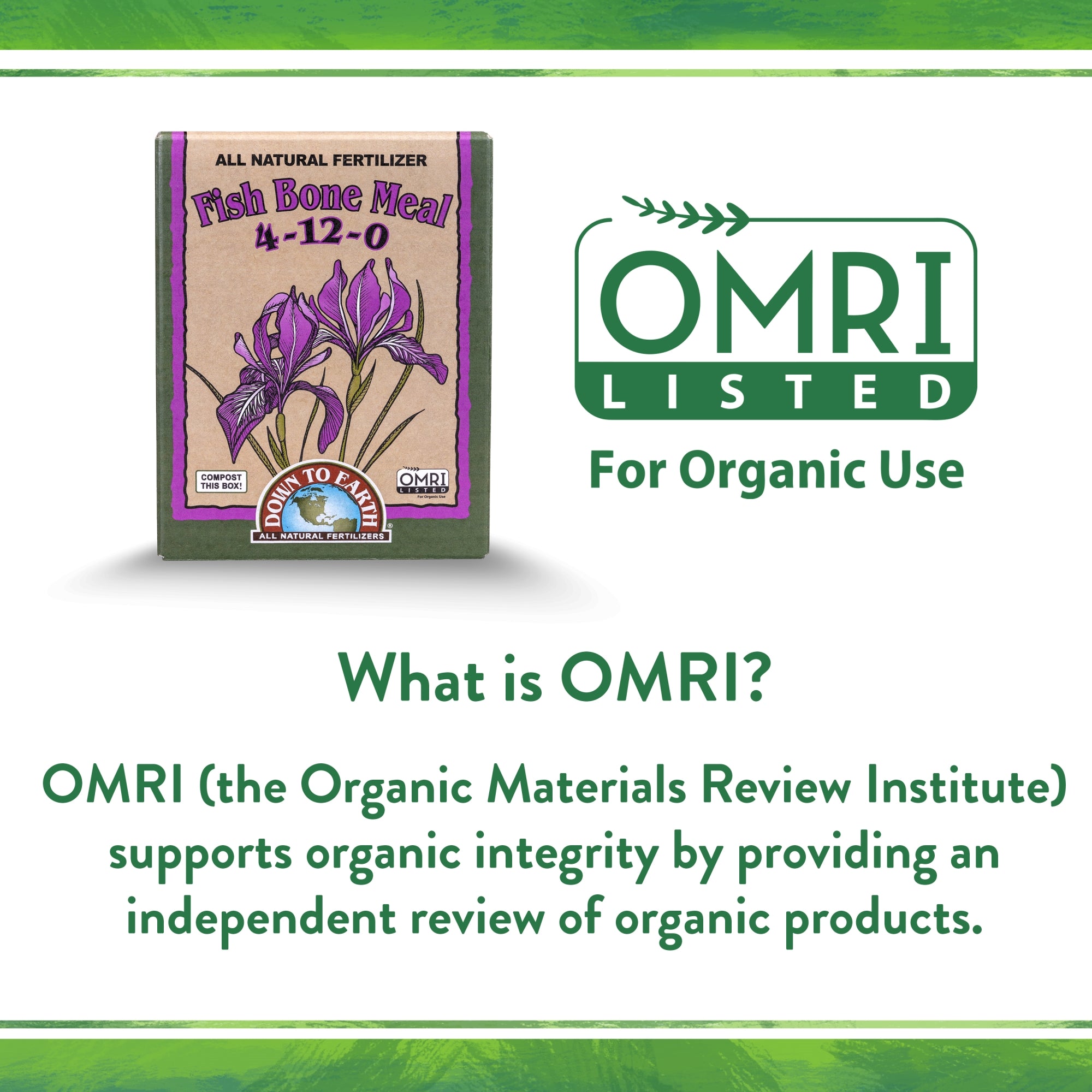 Down to Earth Organic Fish Bone Meal Fertilizer Mix 4-12-0