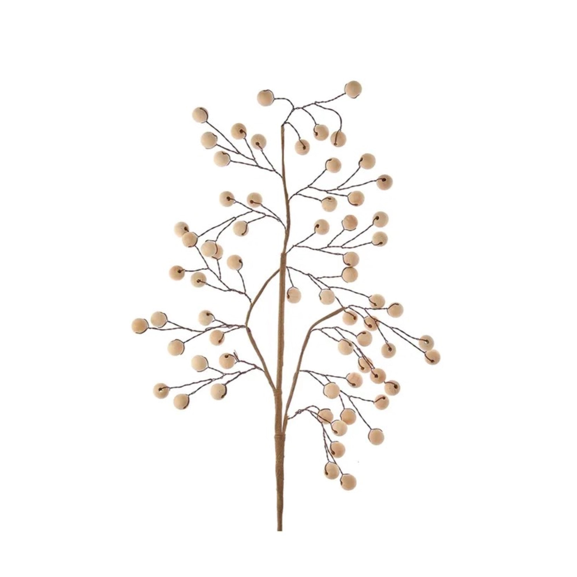Kurt Adler Christmas Holiday Decor, Wooden Bead Spray, 24"