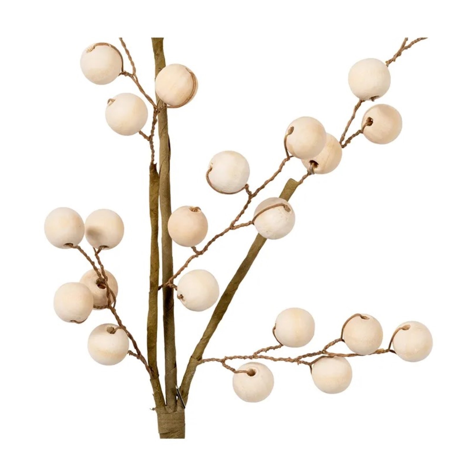 Kurt Adler Christmas Holiday Decor, Wooden Bead Spray, 24"