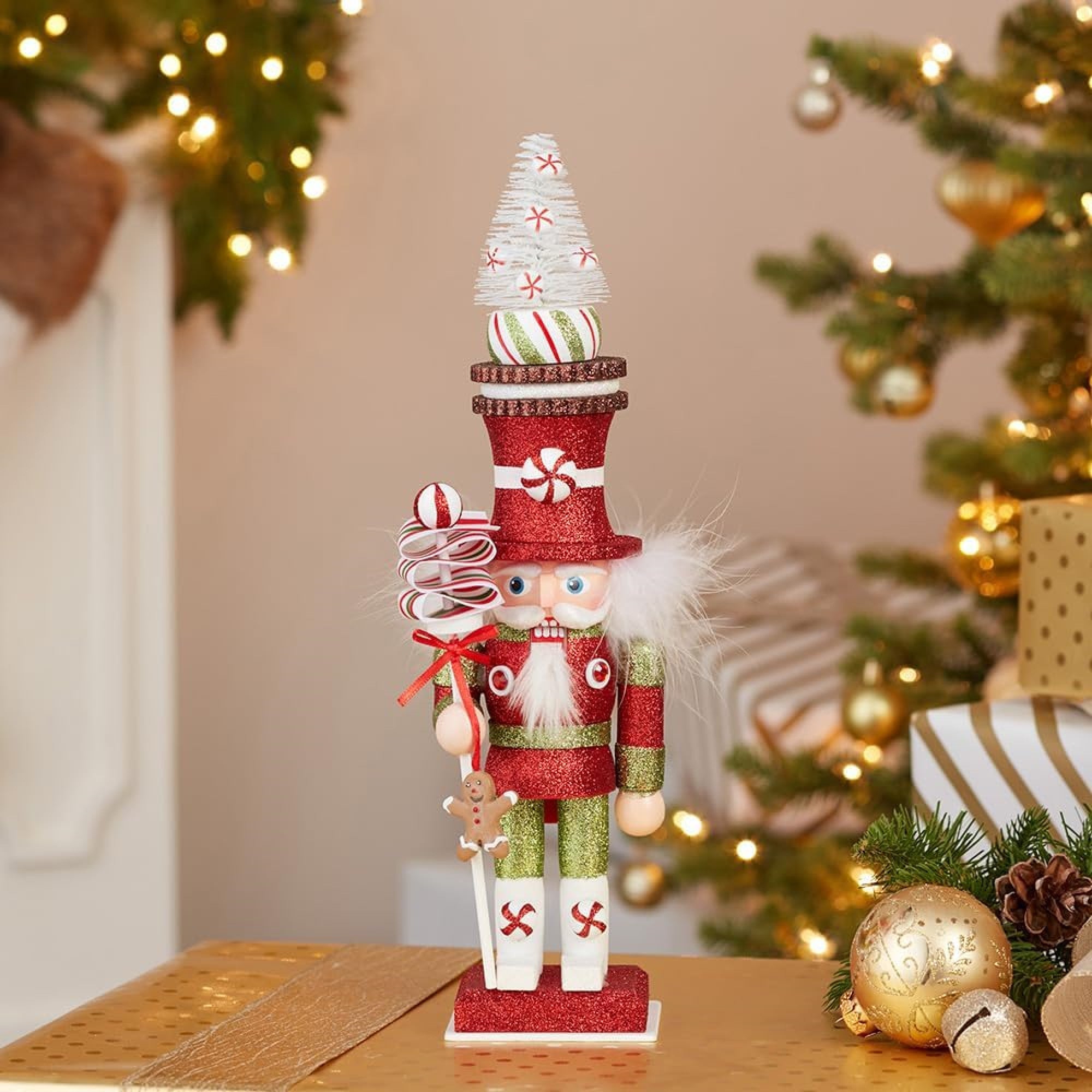 Kurt Adler Hollywood Nutcracker, Candy Soldier, 13.5in