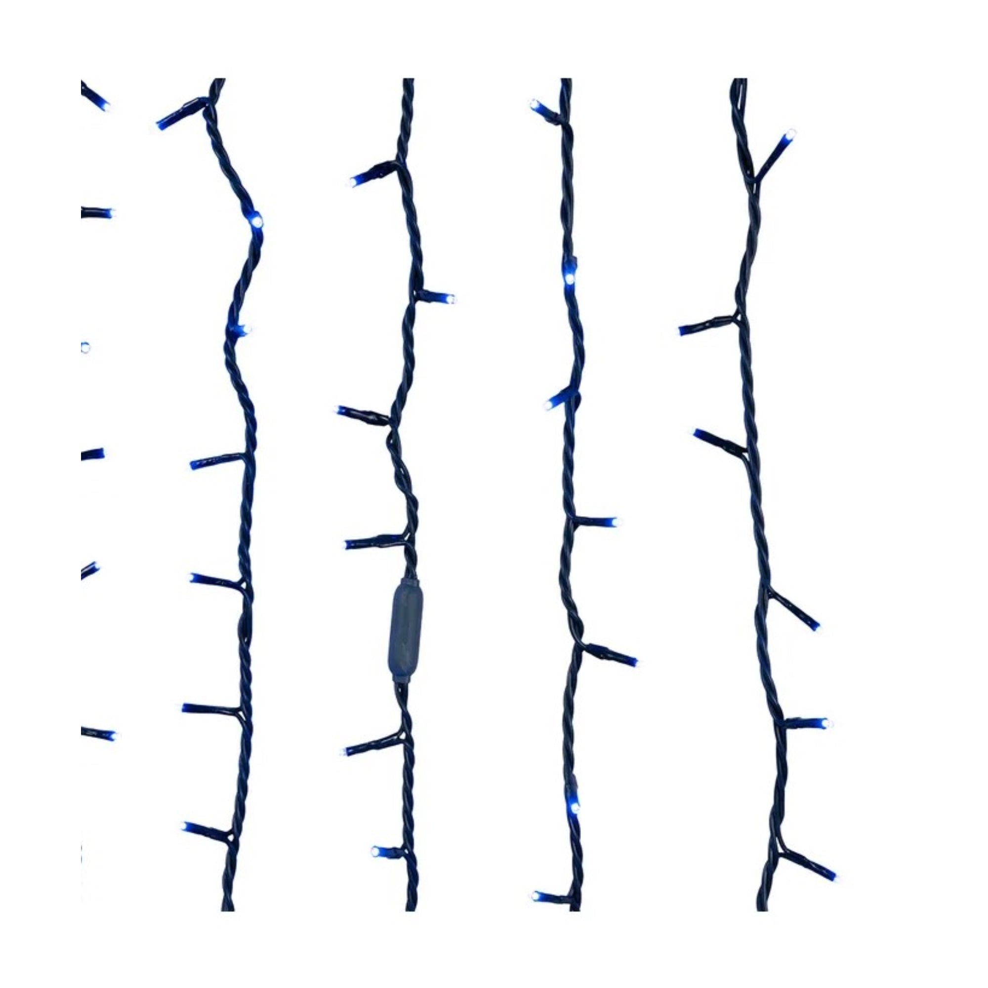 Kurt Adler Jingle Bright String Lights, Blue, 16.5ft