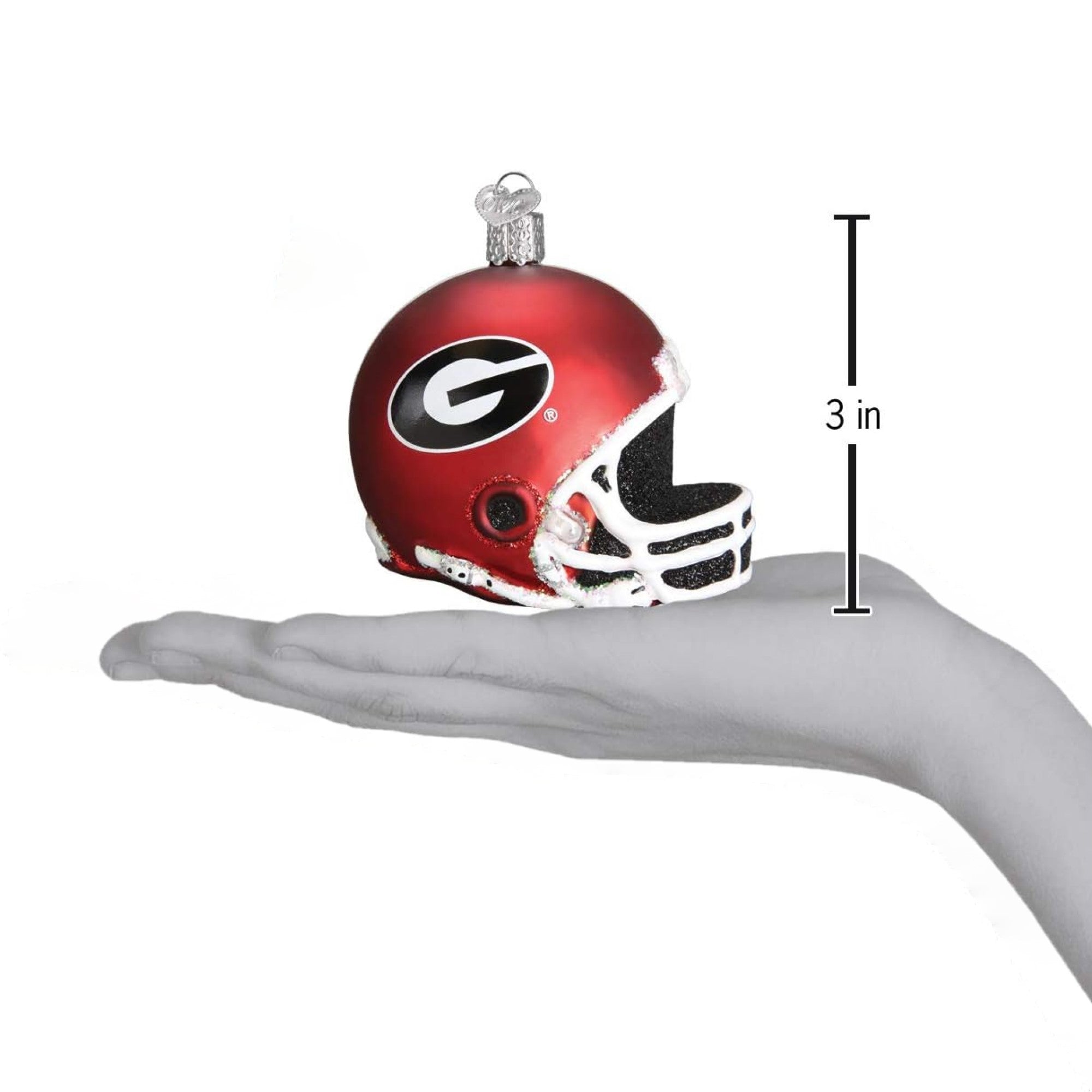 Old World Christmas Blown Glass Ornament for Christmas Tree, Georgia Helmet