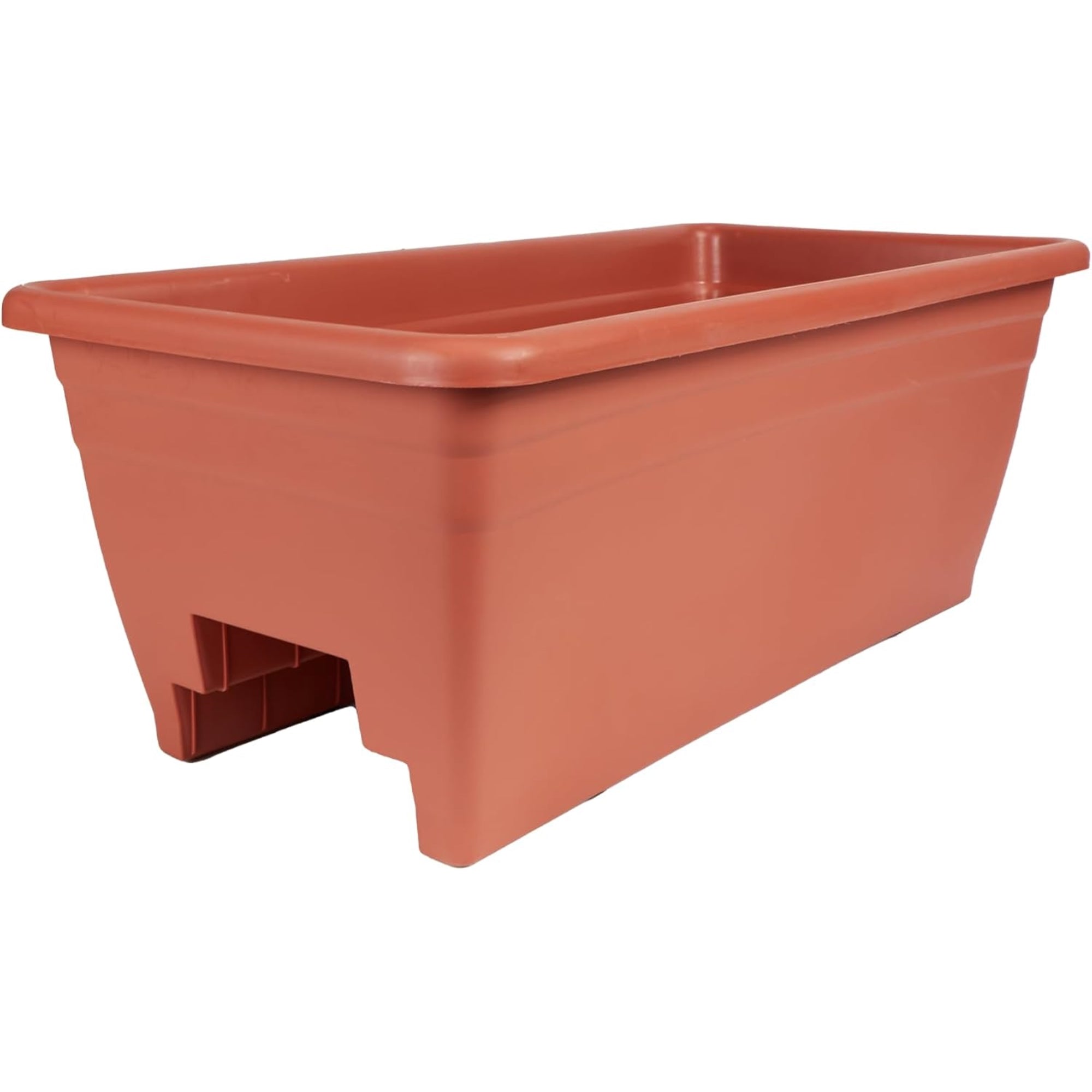 The HC Companies Plastic Deck Rail Rectangular Planter