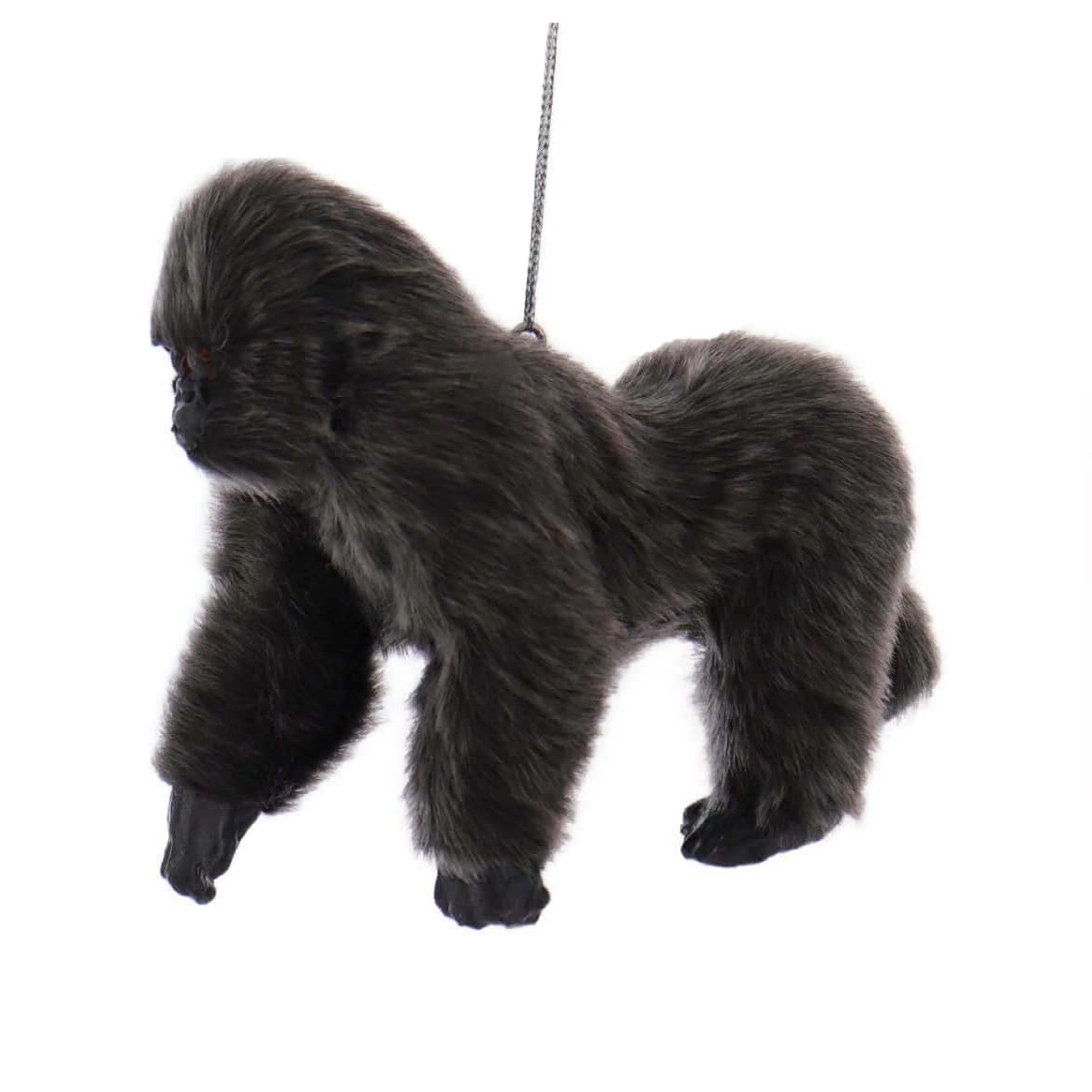 Kurt Adler Plastic Ornament for Christmas Tree, Furry Gorilla