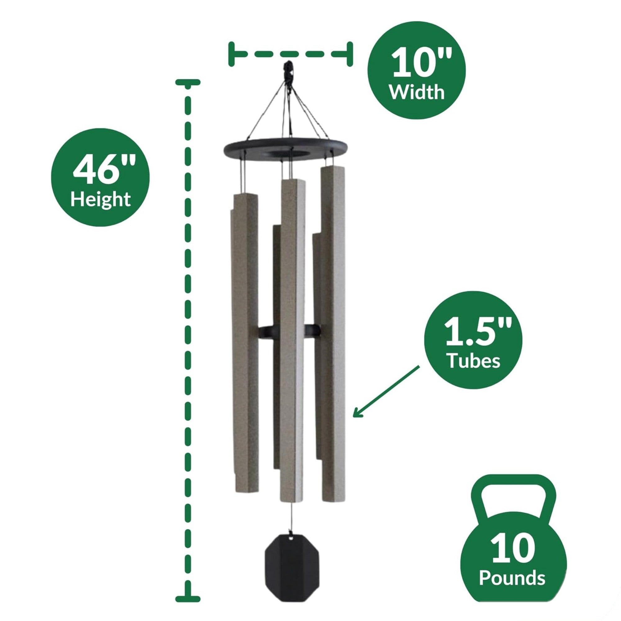 Lambright Chimes Dutch Bell Wind Chime, Amish Handcrafted, 46in