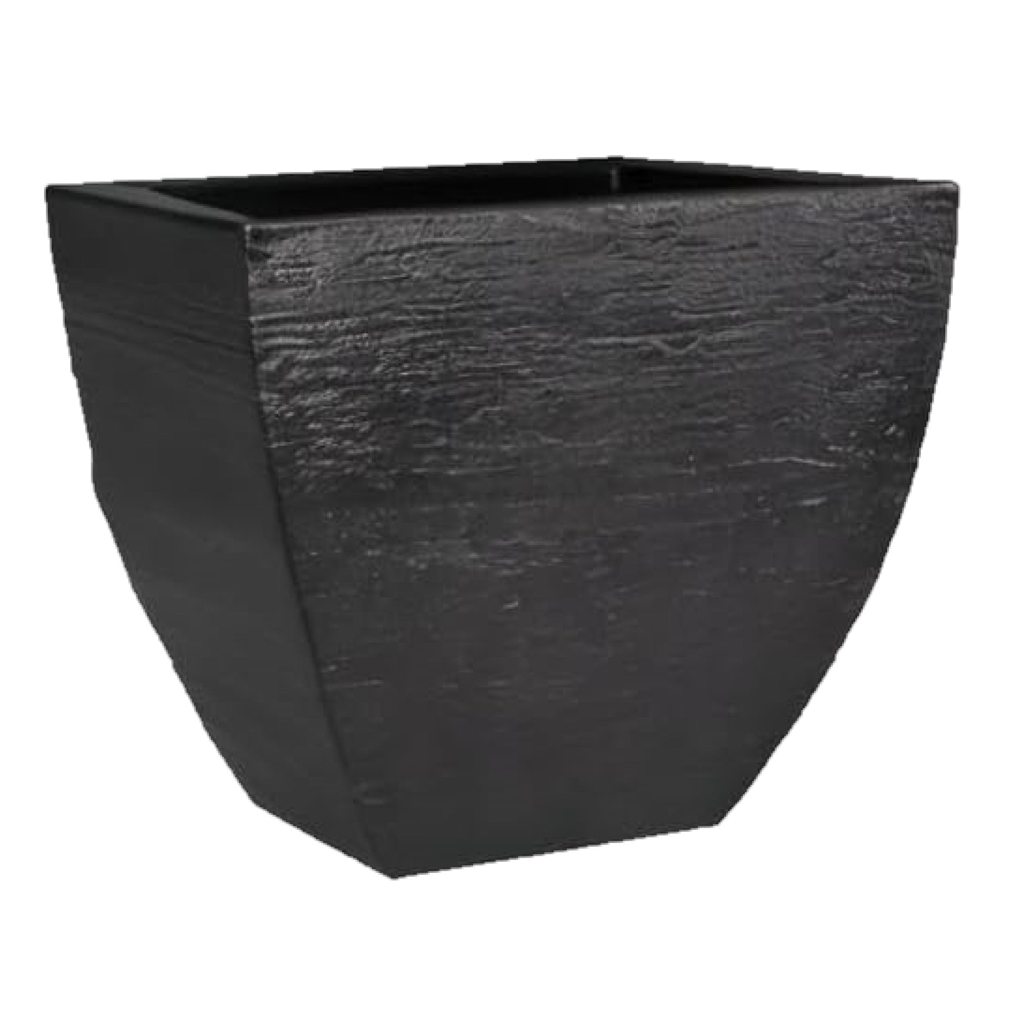 Tusco Products Modern Planter, Short Square, Black - 20" x 16"
