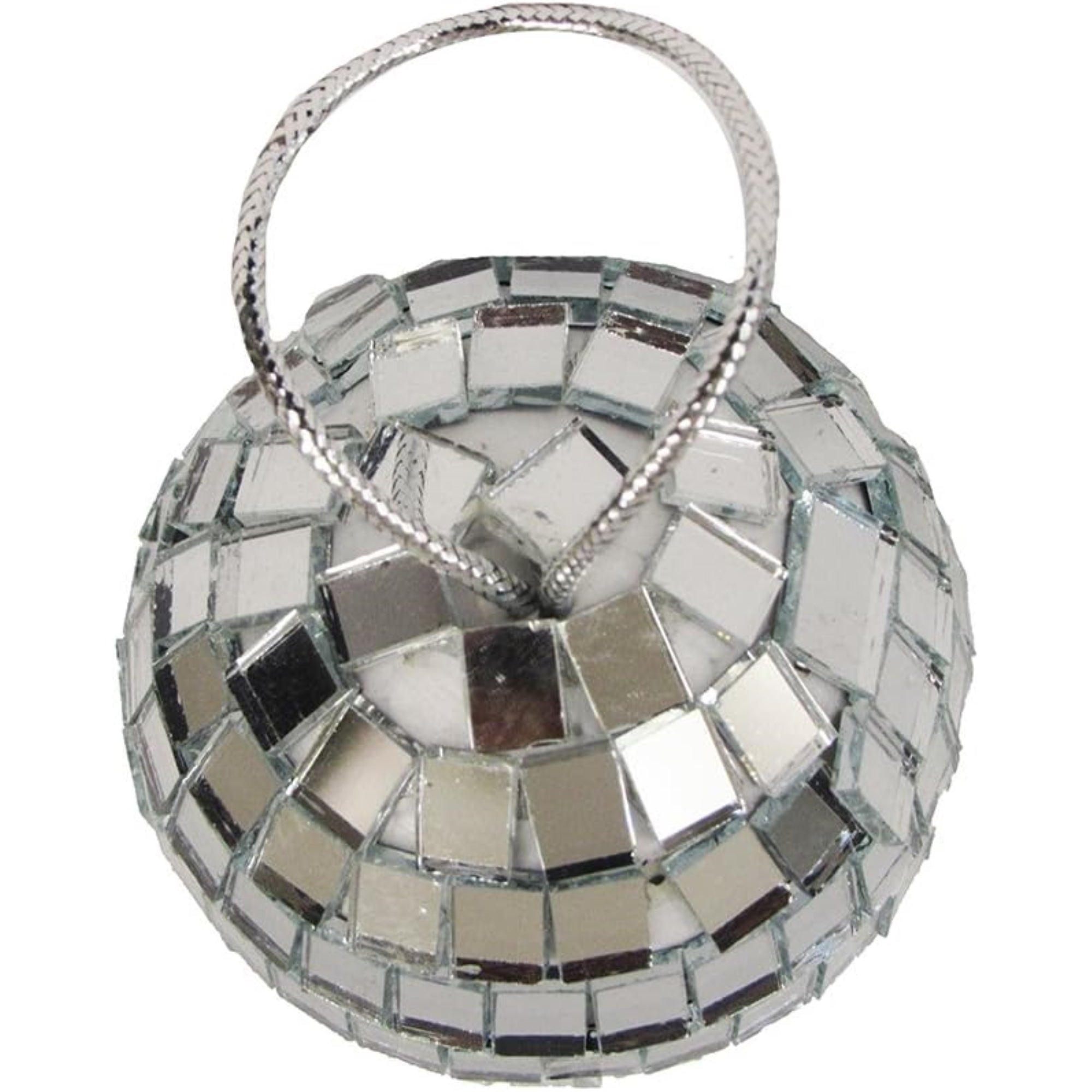 Kurt Adler Glass Ball Ornaments, Mirrored Disco Ball, 4-Piece Set