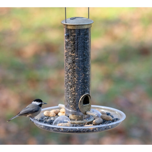 Aspects Quick-Clean Small Seed Tube Feeder — Antique Brass Finish — 0.75 Qt Capacity