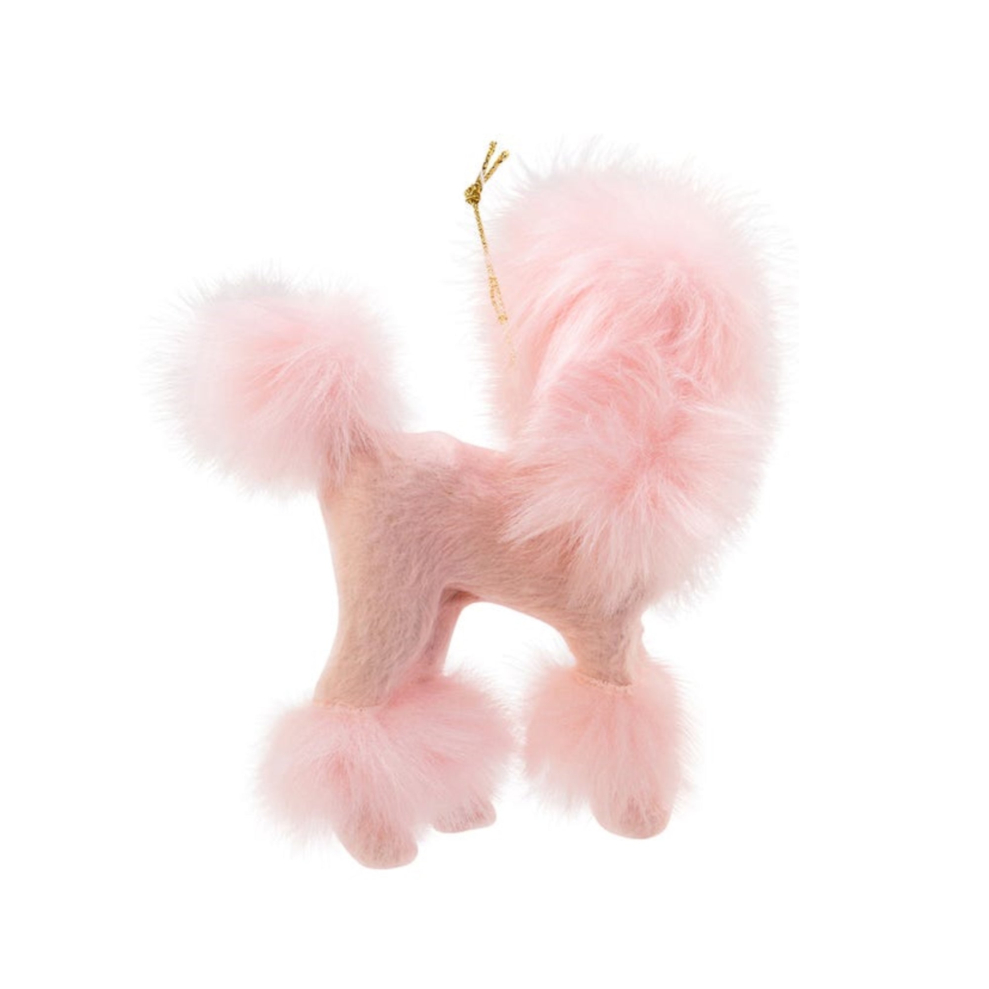 Kurt Adler Plush Ornament for Christmas Tree, Pink Poodle