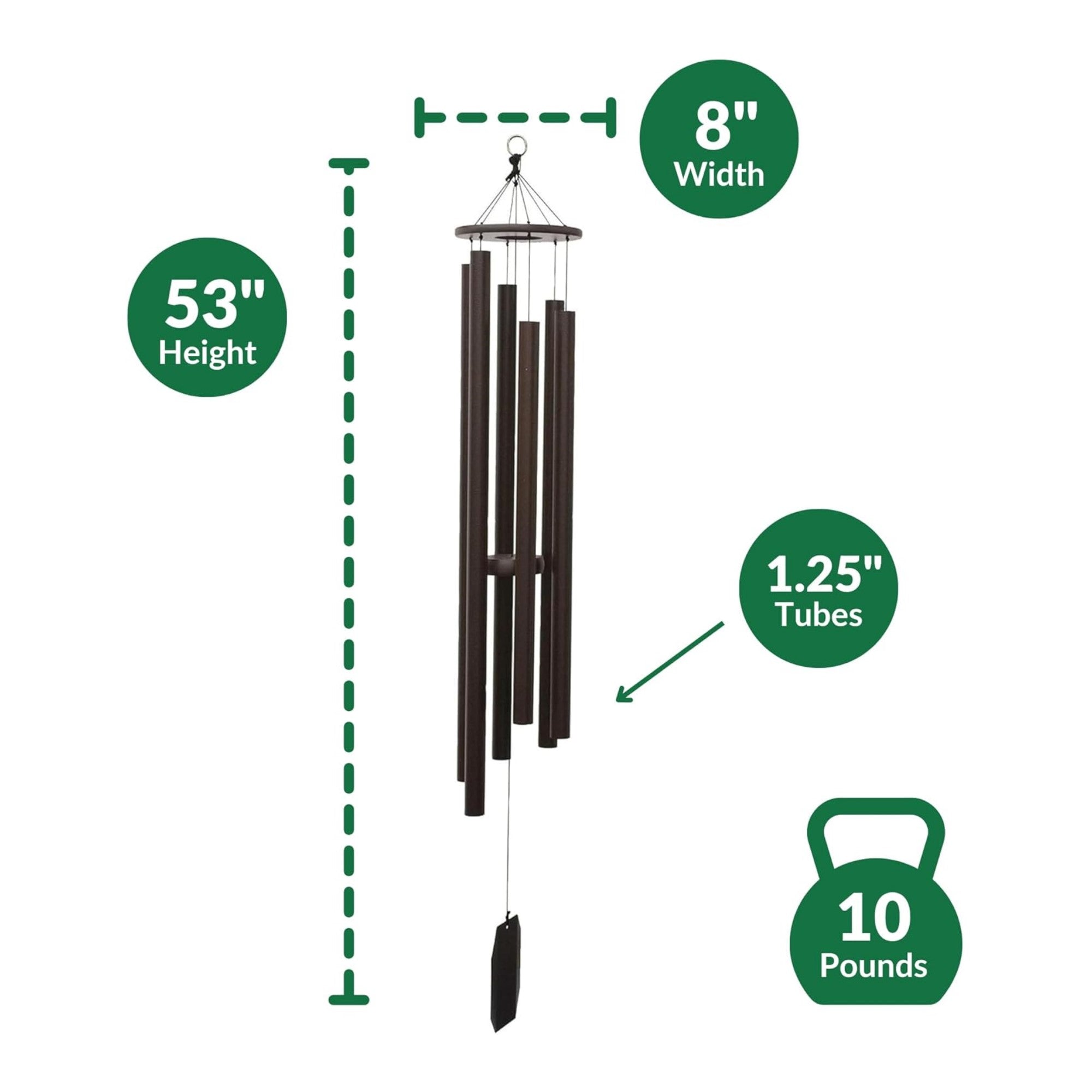 Lambright Chimes Harmonica Wind Chime, Amish Handcrafted, 53in