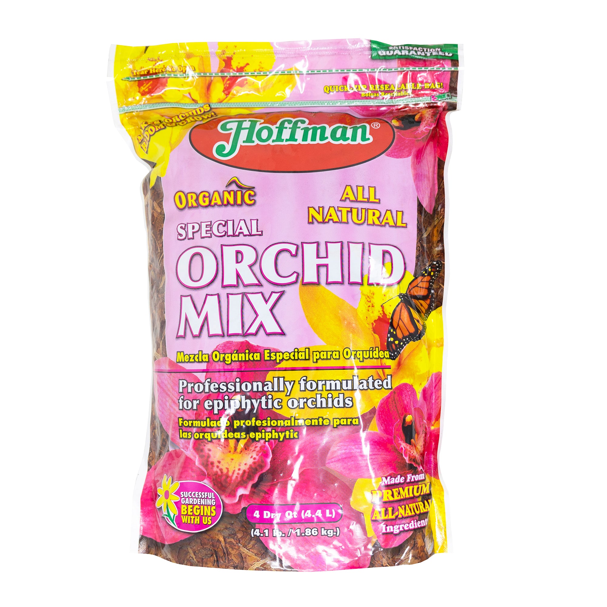 Hoffman Organic All-Natural Pre-Mixed Special Orchid Potting Mix for Better Blooms in Epiphytic Orchids