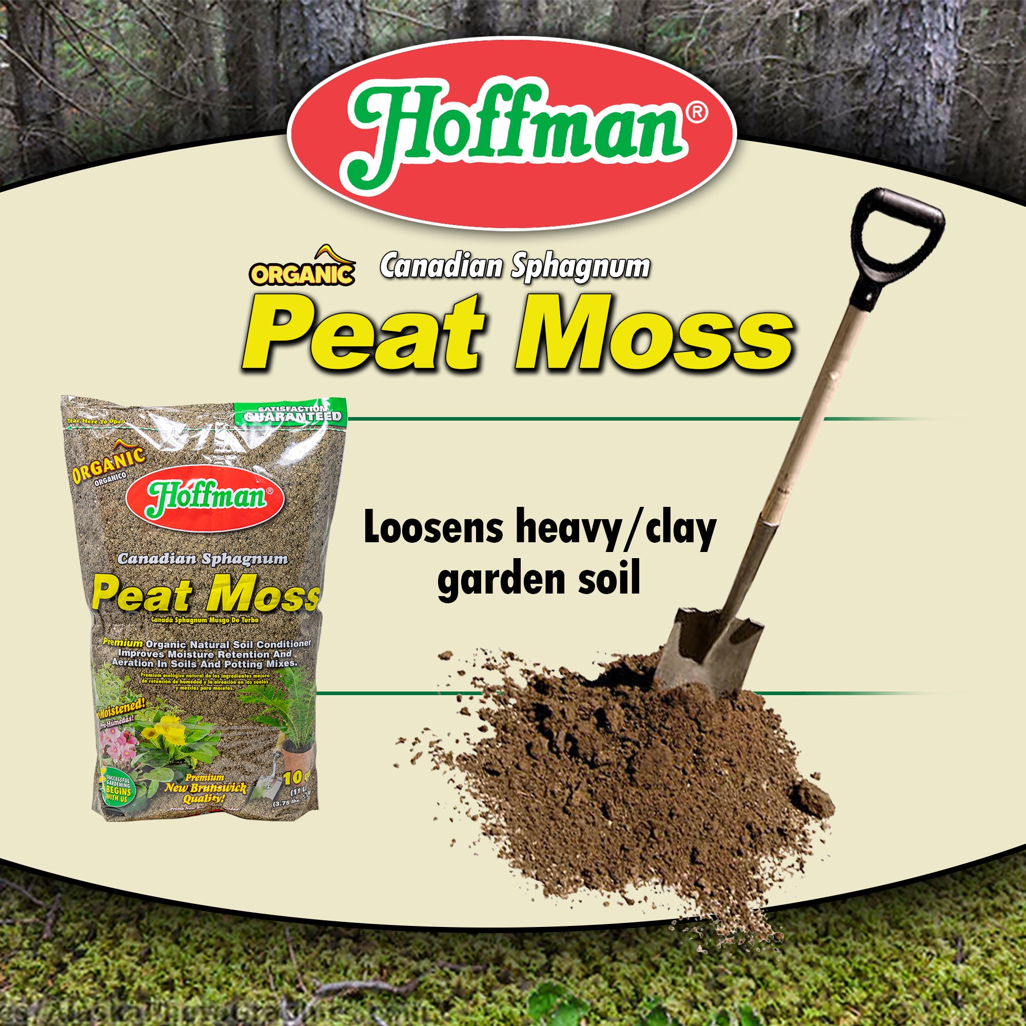 Hoffman Canadian Sphagnum Peat Moss Soil Conditioner to Improve Moisture Retention and Aeration
