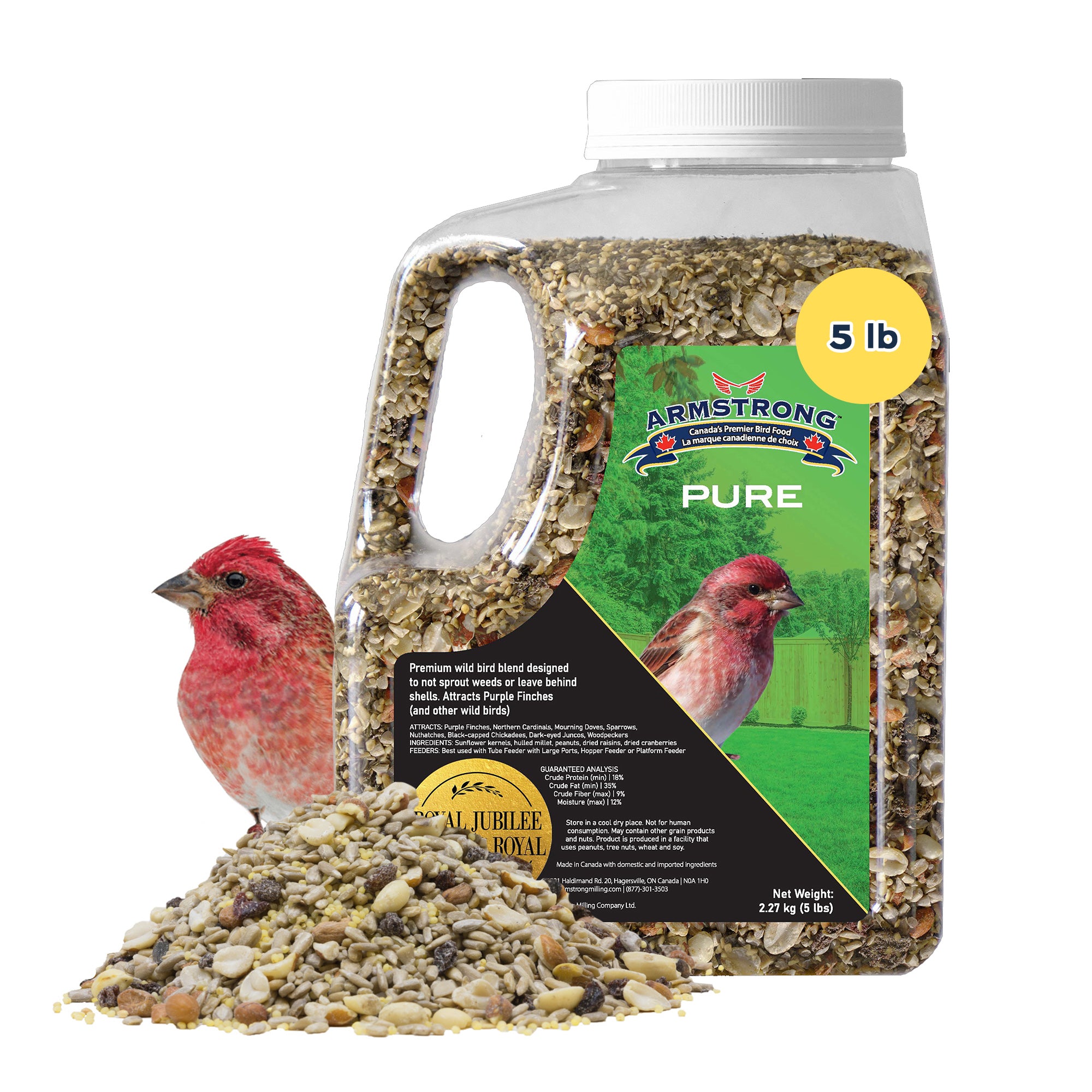 Armstrong Wild Bird Food Royal Jubilee Pure Blend, 5lb Jug