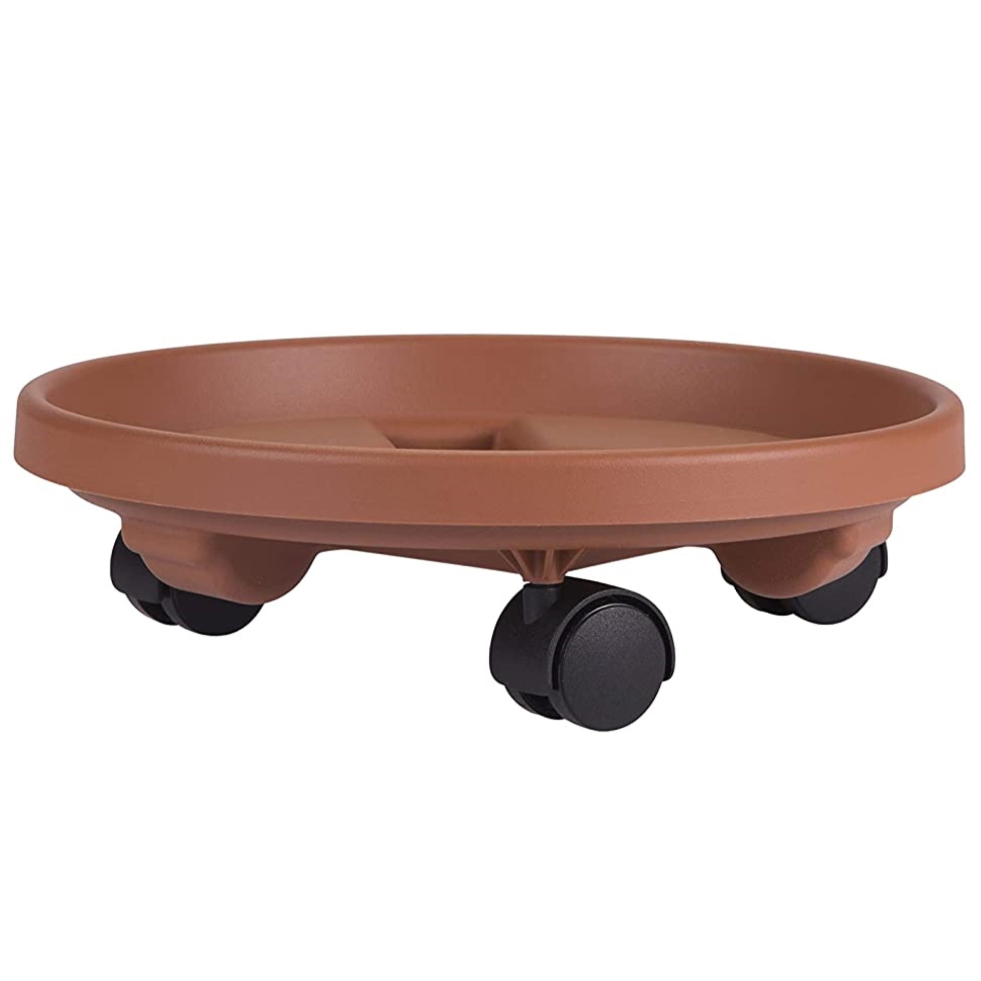 Bloem Round Plastic Plant Caddie with Saucer Tray and Wheels