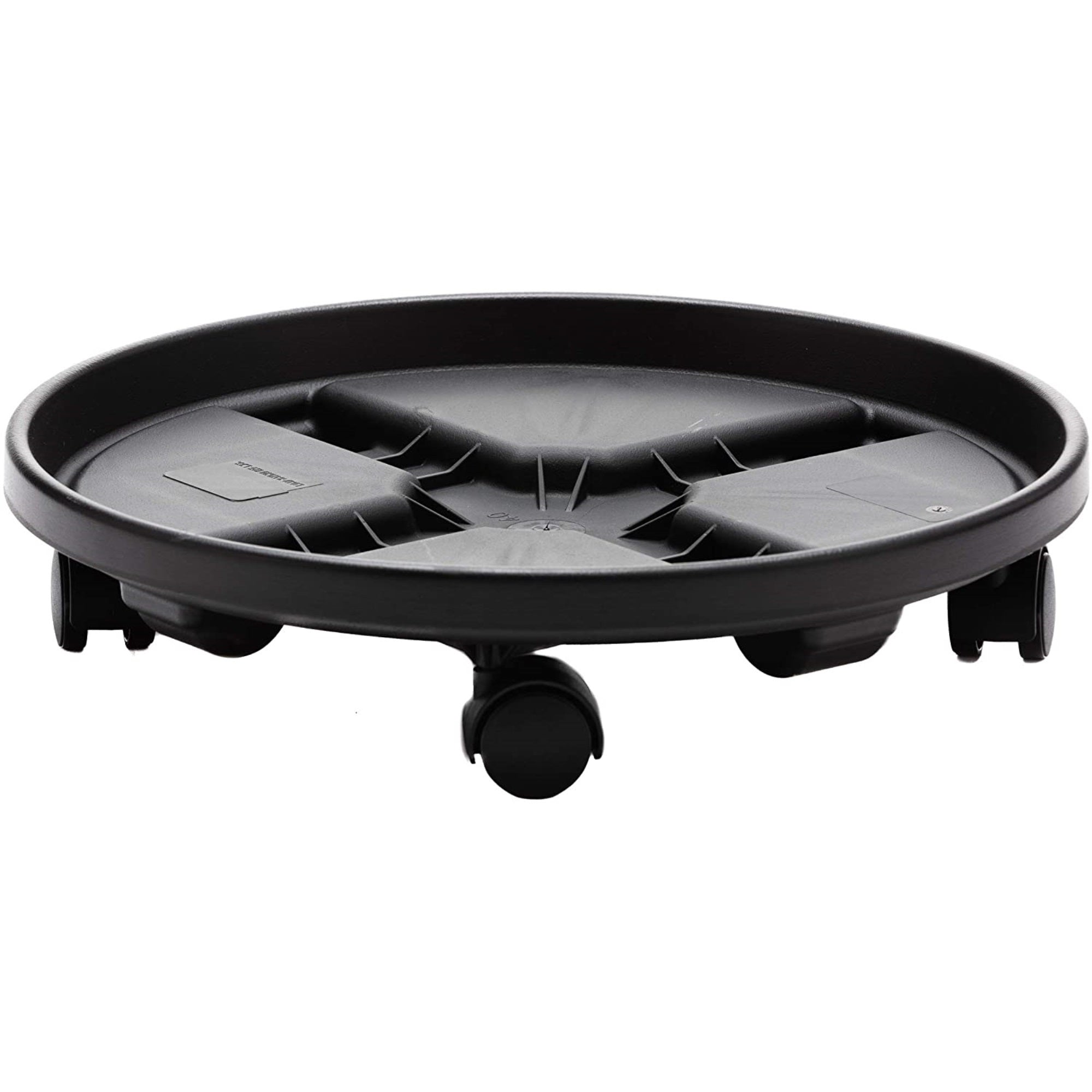 Bloem Round Plastic Plant Caddie with Saucer Tray and Wheels