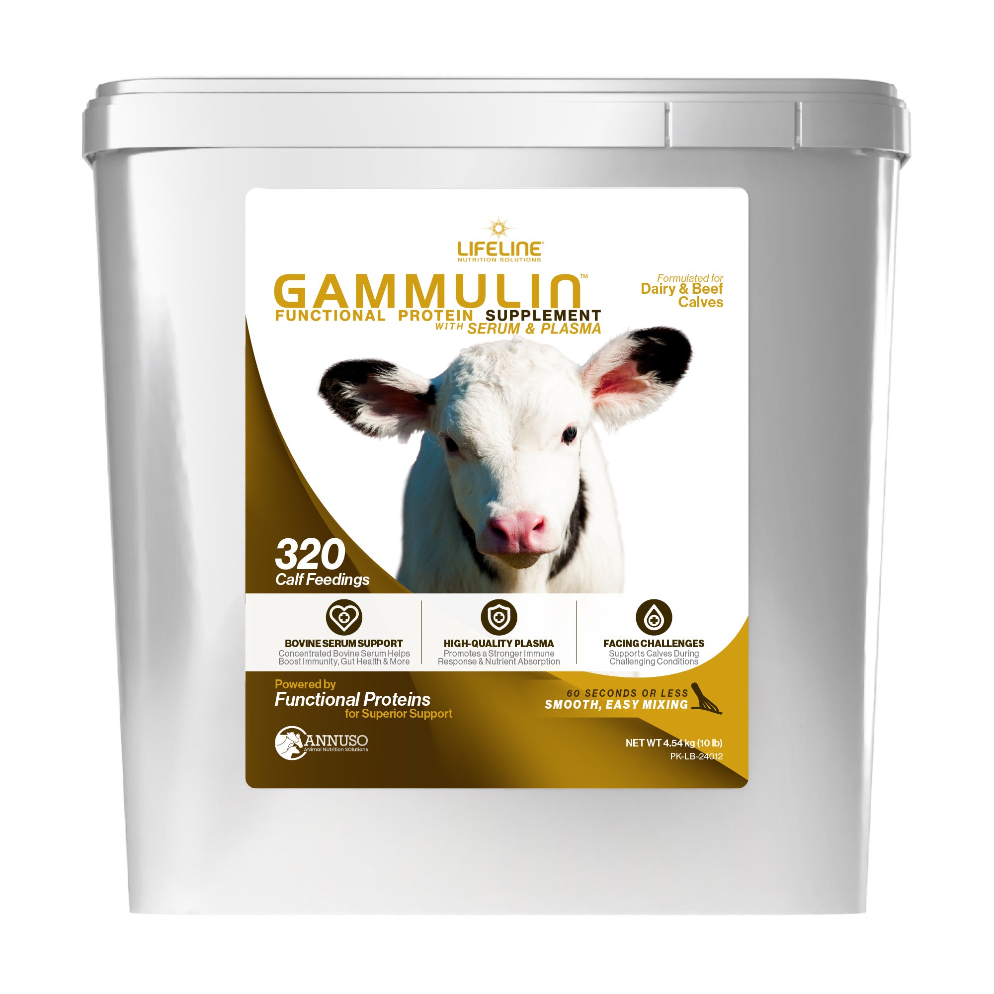 ANNUSO LIFELINE Gammulin Immune & Intestinal Support for Calves, 10lb Pail