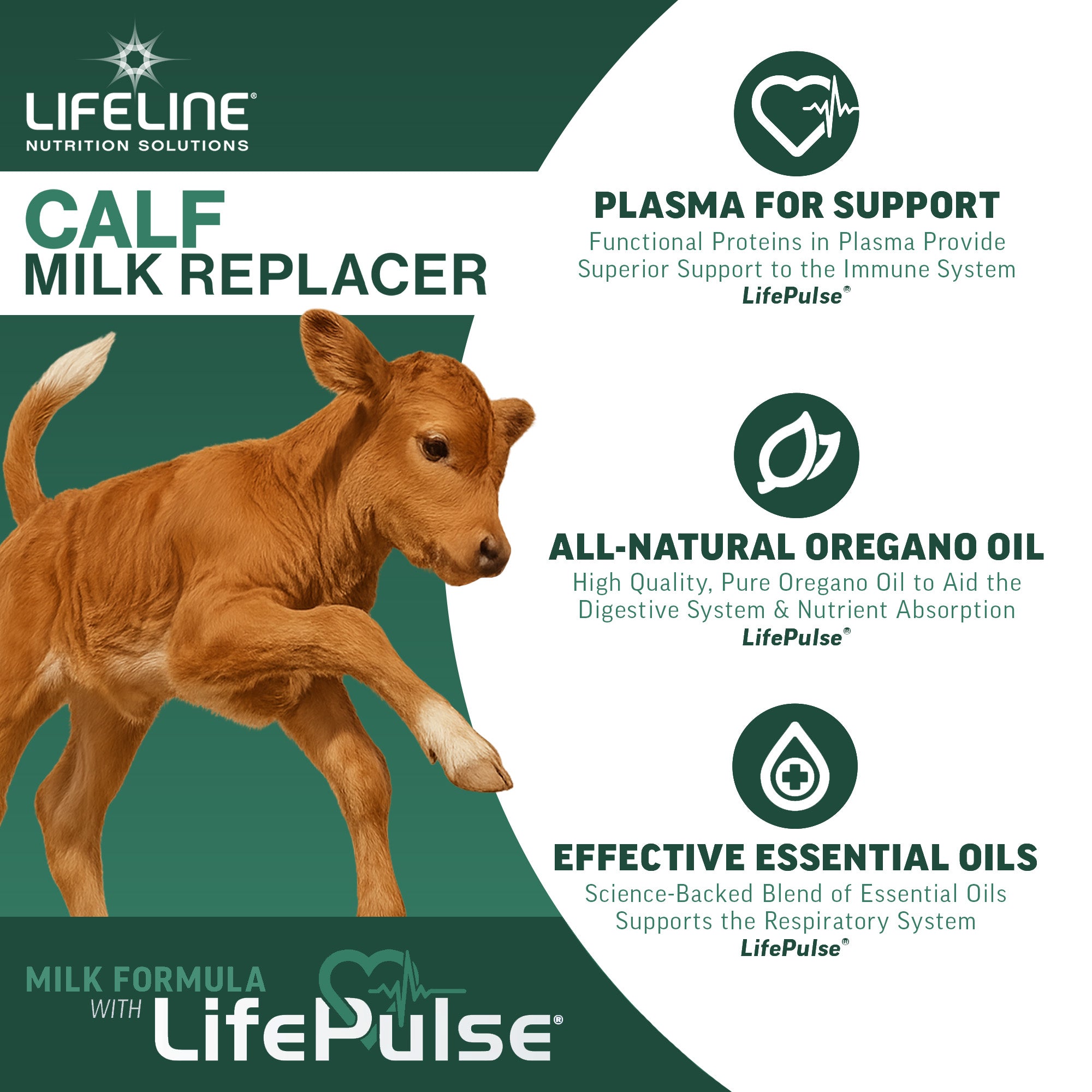 ANNUSO LIFELINE Calf Milk Replacer 22:20, 25lb Bag