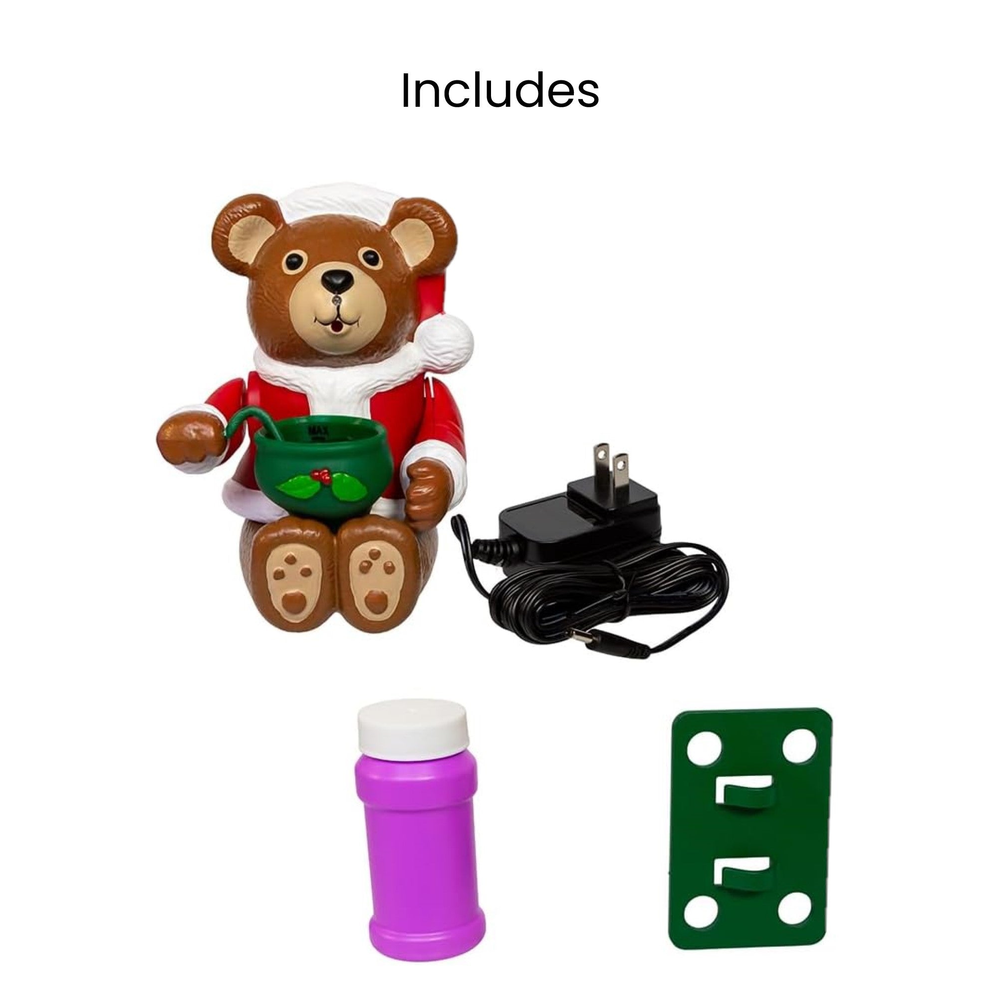 Kurt Adler Plastic Christmas Figurine, Bradley the Christmas Bubble Bear