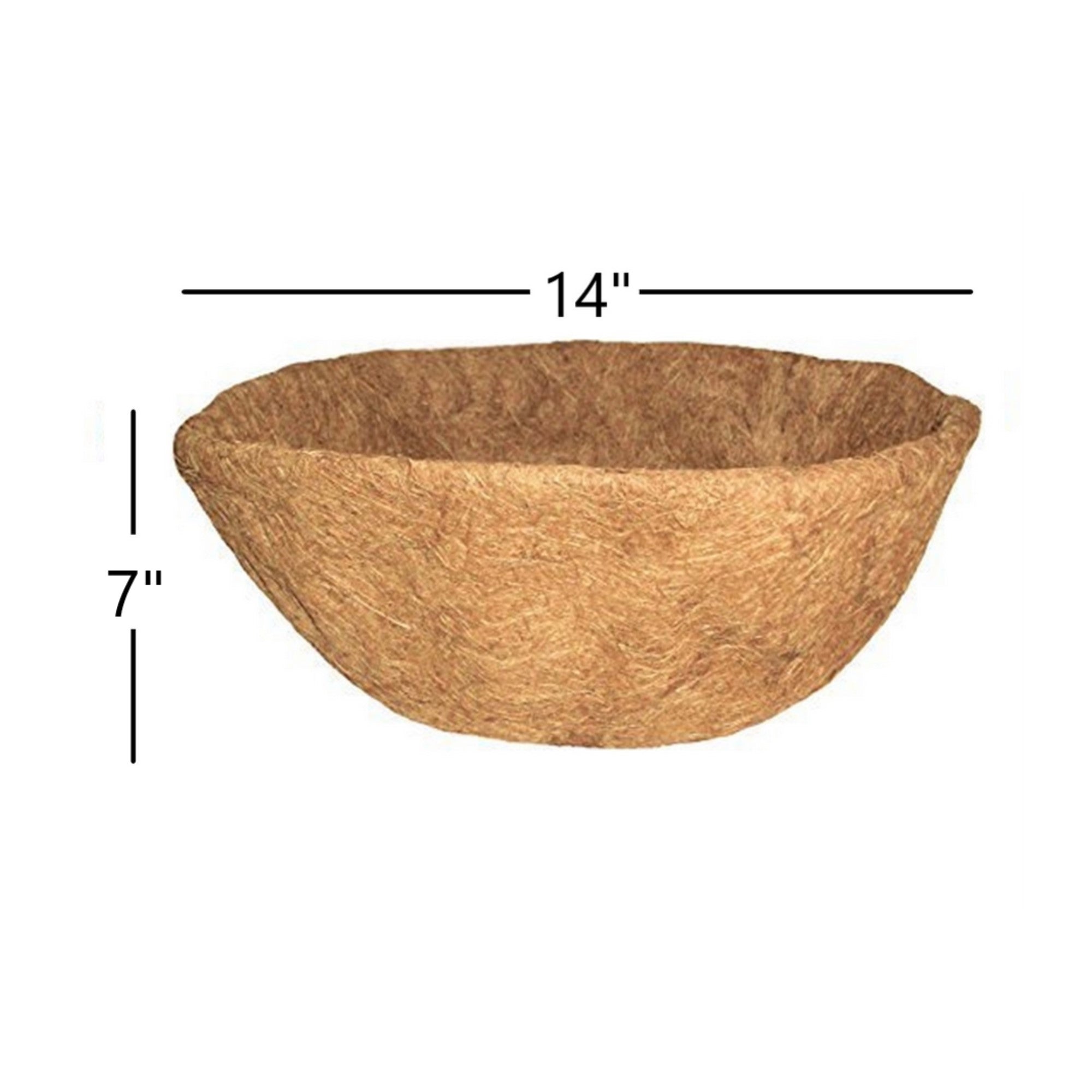 Gardener Select Round Coco Liner for Outdoor Hanging Planters & Baskets, 14"