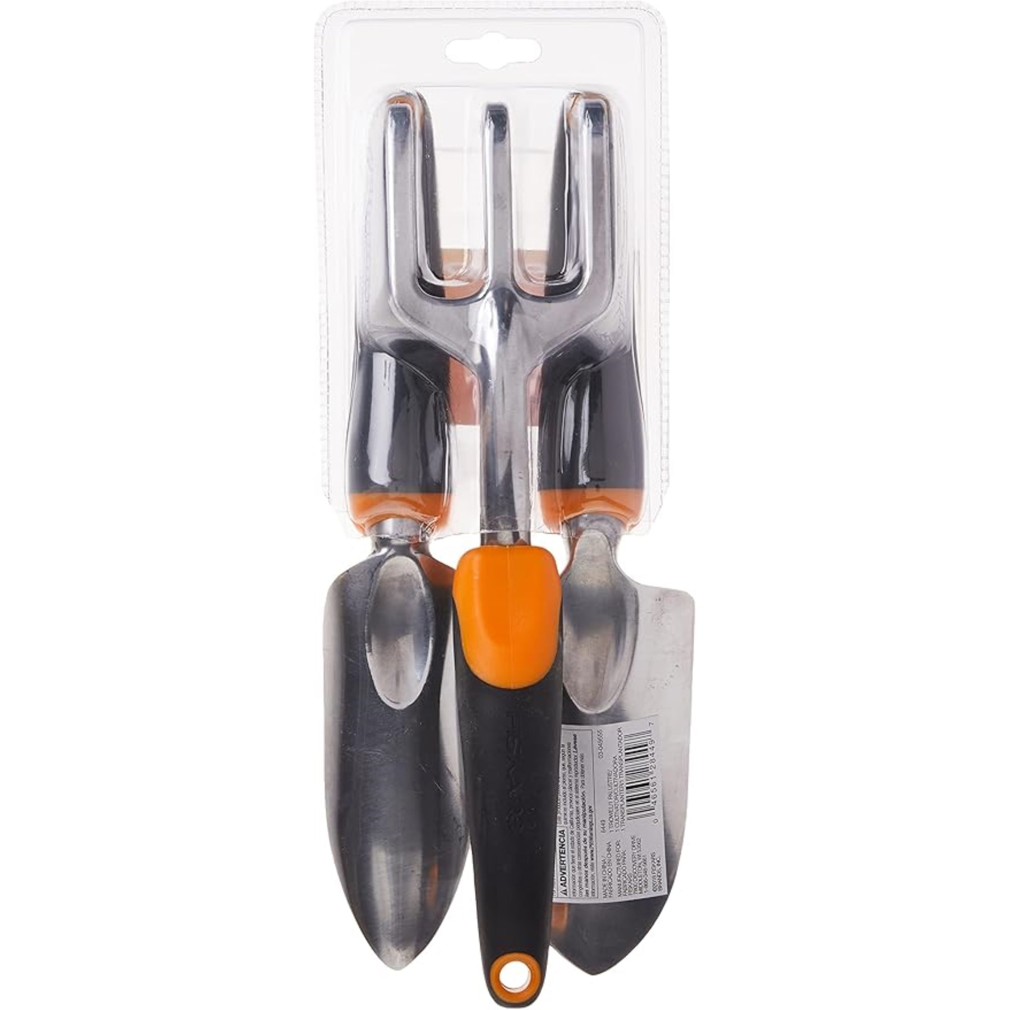 Fiskars Ergo Hand Garden Tool Set, Black/Orange, 3 Piece