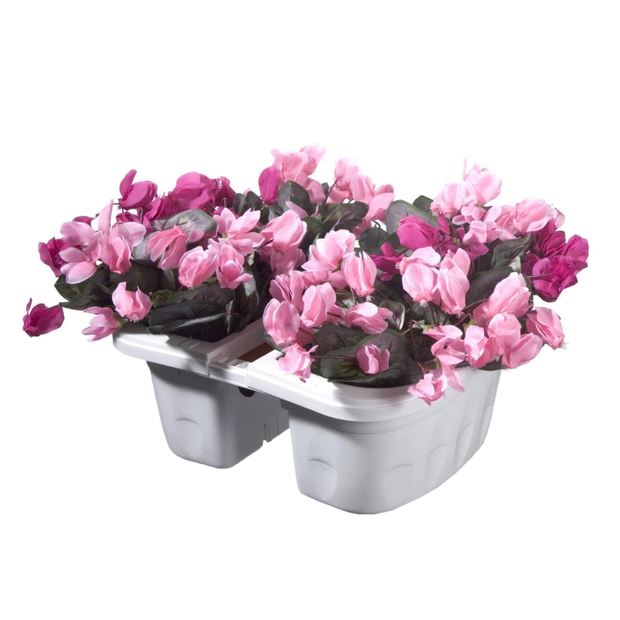 Apollo Self-Watering Dual-Sided Saddle Deck Rail Planter Box, 16in