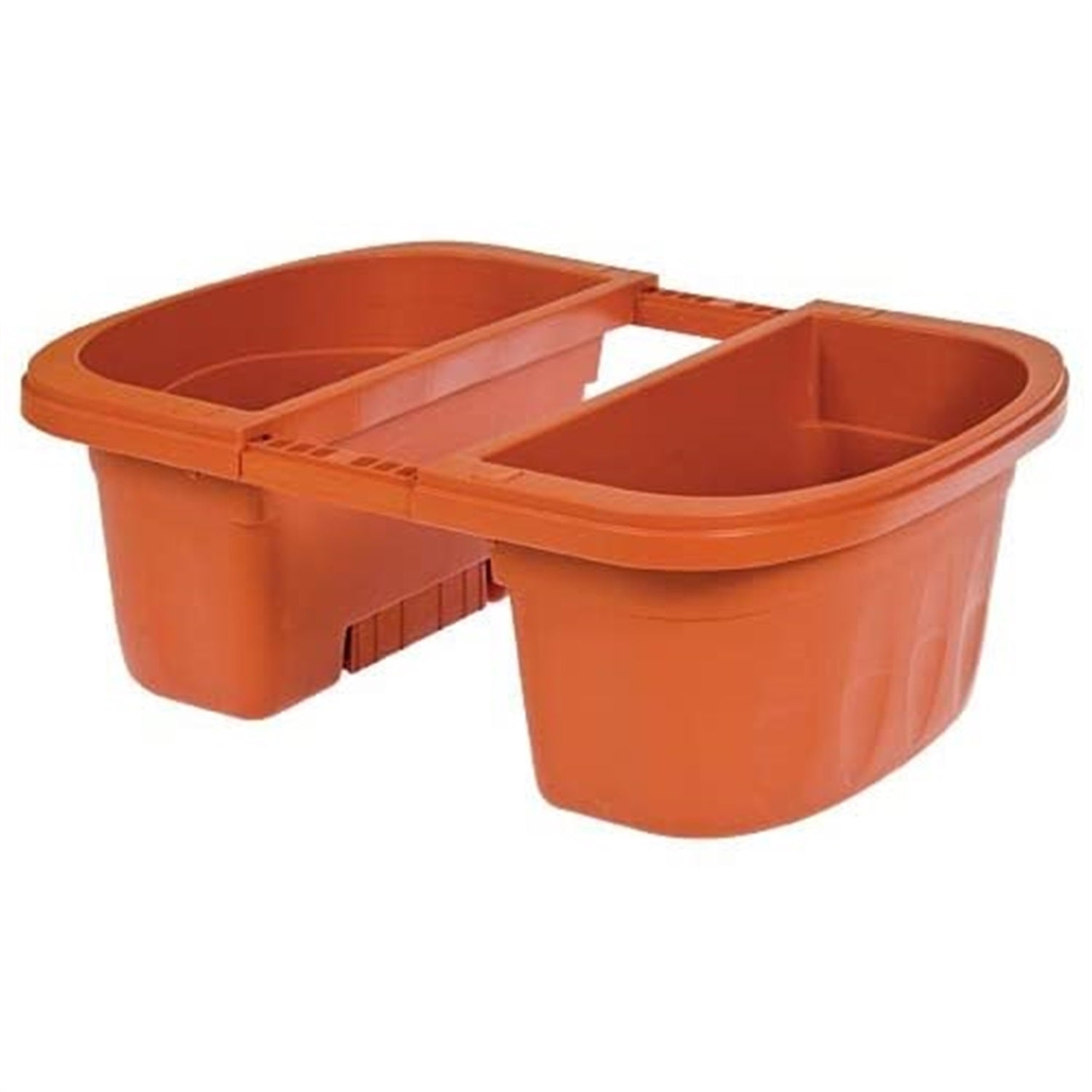 Apollo Self-Watering Dual-Sided Saddle Deck Rail Planter Box, 16in
