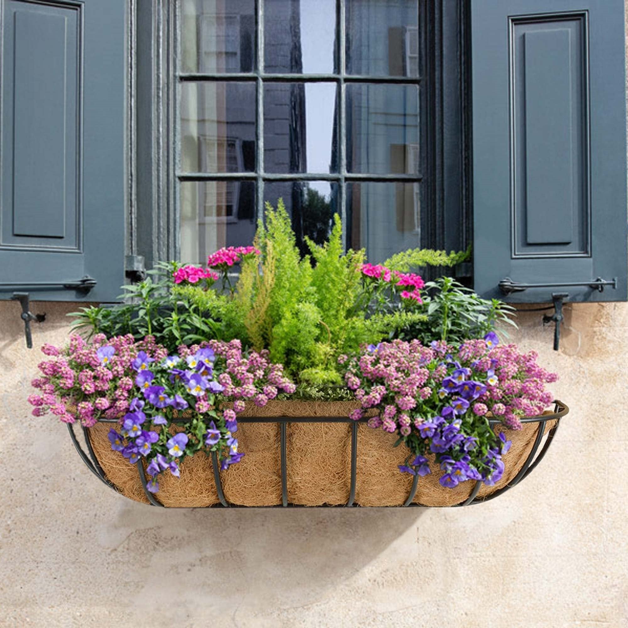 Panacea Trough Coco Fiber Liner for Outdoor Window & Deck Planters, 24"