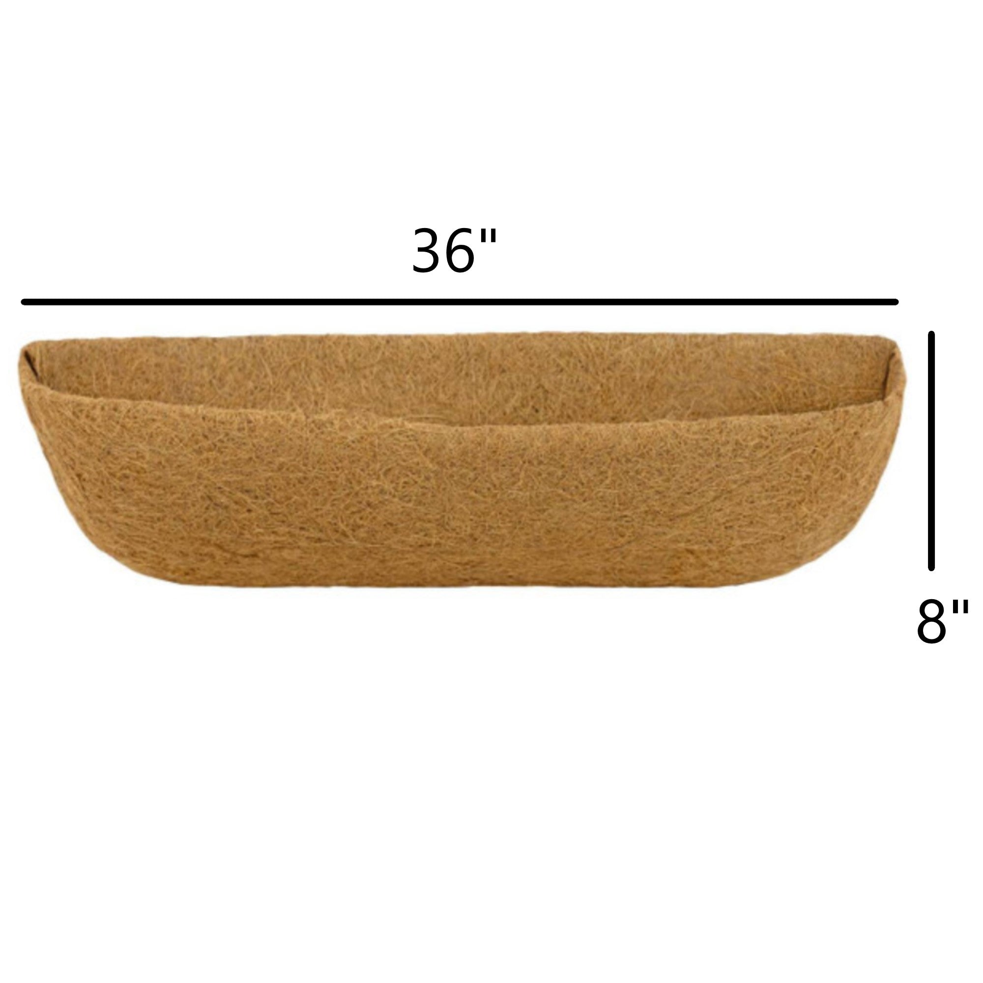 Gardener Select Trough Coco Liner for Outdoor Window & Deck Planters, 36"