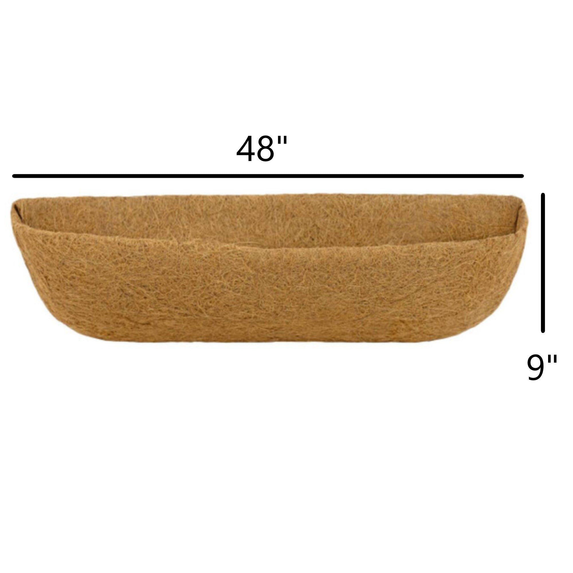Gardener Select Trough Coco Liner for Outdoor Window & Deck & Forge Wall Planters, 48"