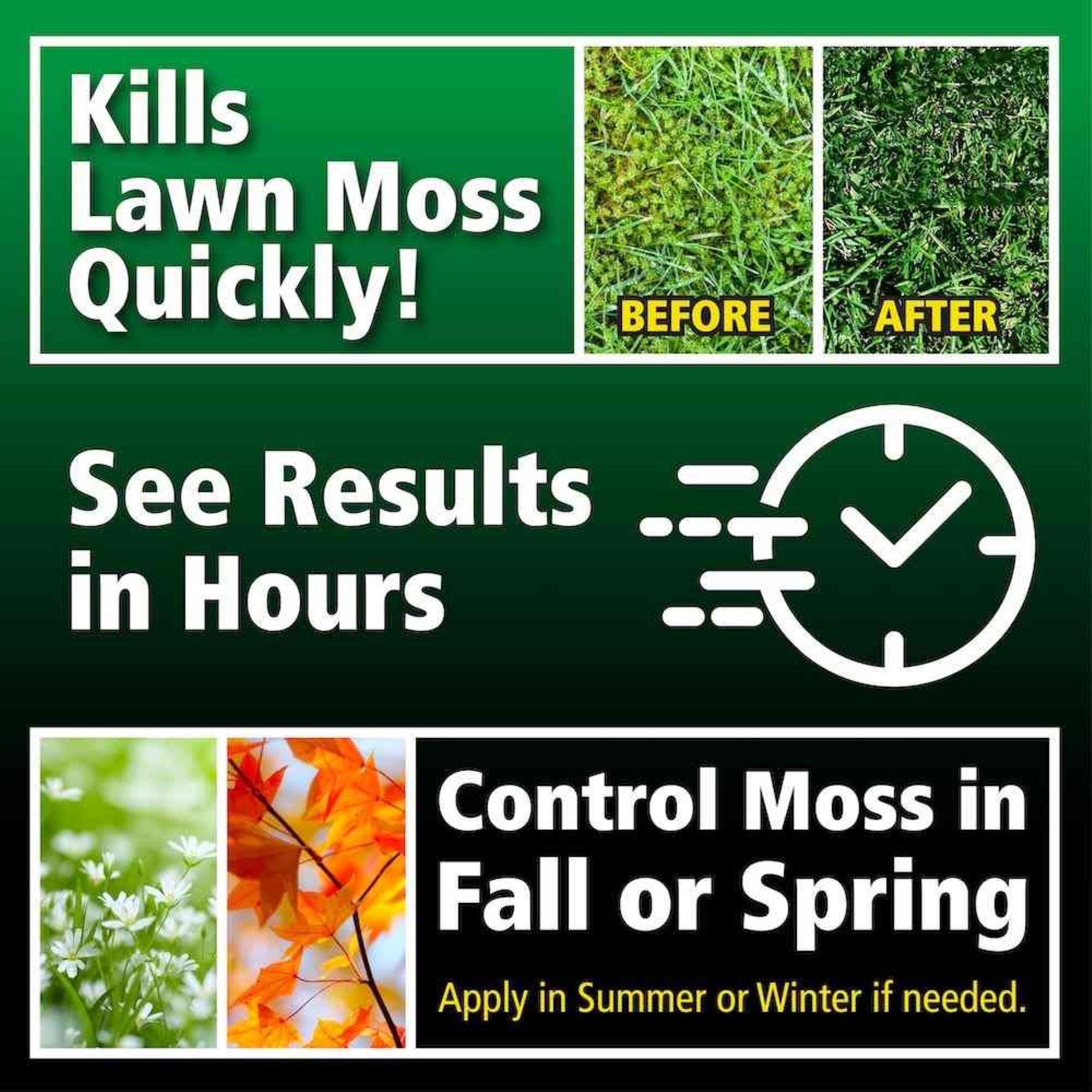 Lilly Miller Moss Out Herbicide Granules for Lawns, 5,000 sq ft, 20lbs