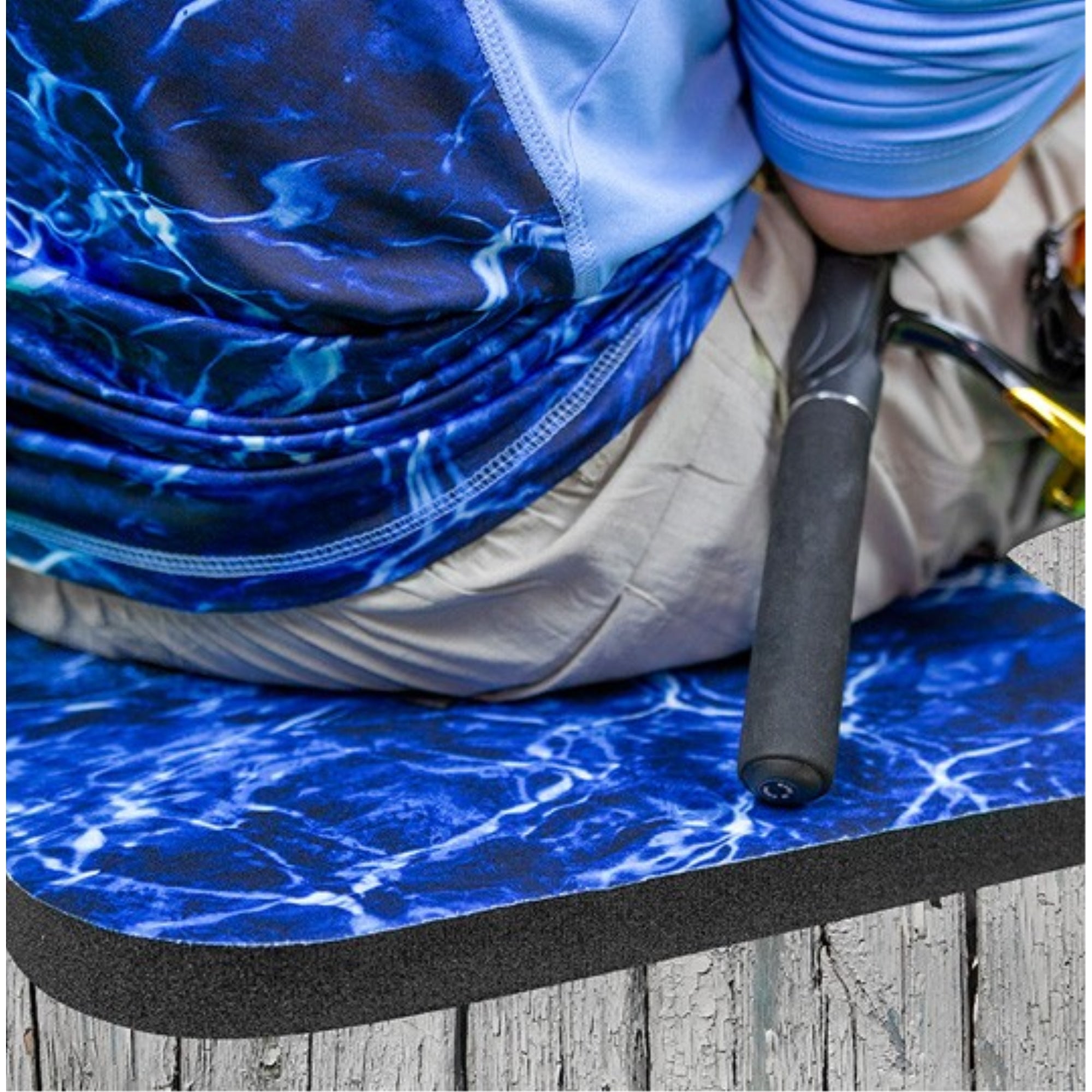 Earth Edge Mossy Oak Collection Kneeling Pad, Aqua Blue, 20"