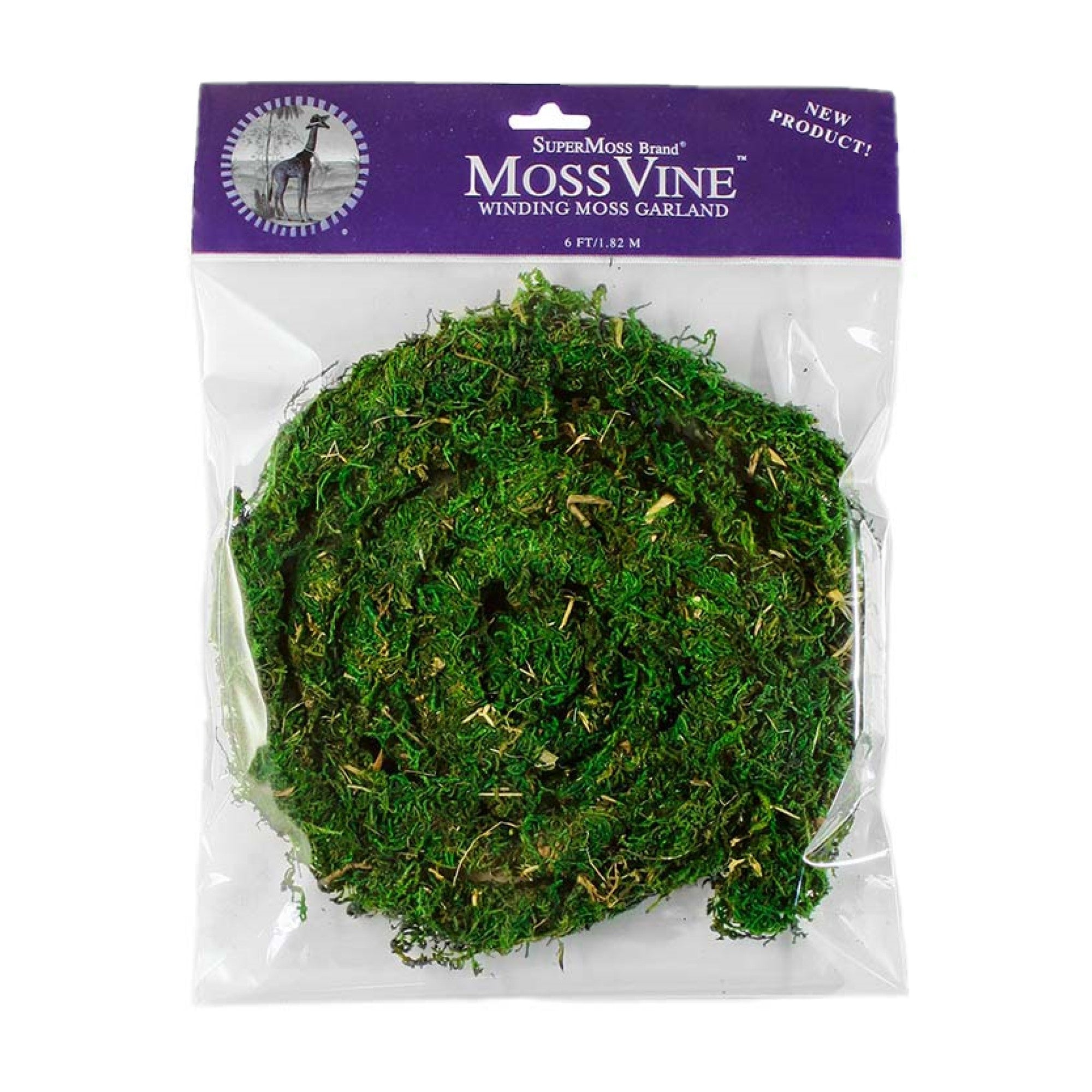 SuperMoss Bendable Natural Moss Vine Garland, 6ft
