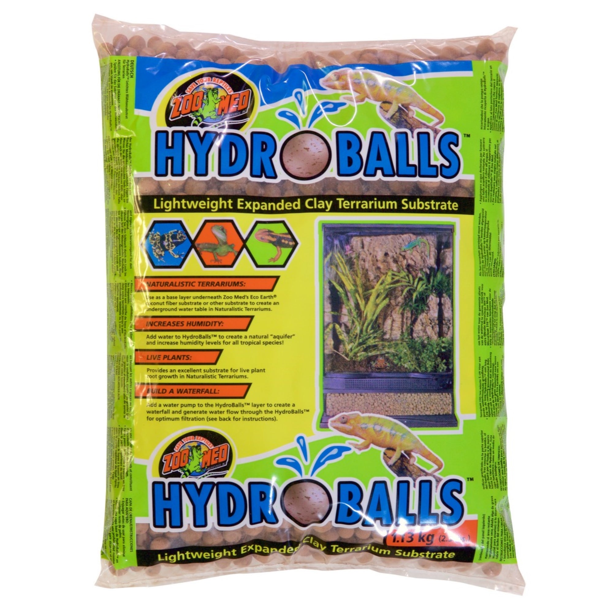 Zoo Med HydroBalls Lightweight Expanded Clay Terrarium Substrate, 2.5lbs
