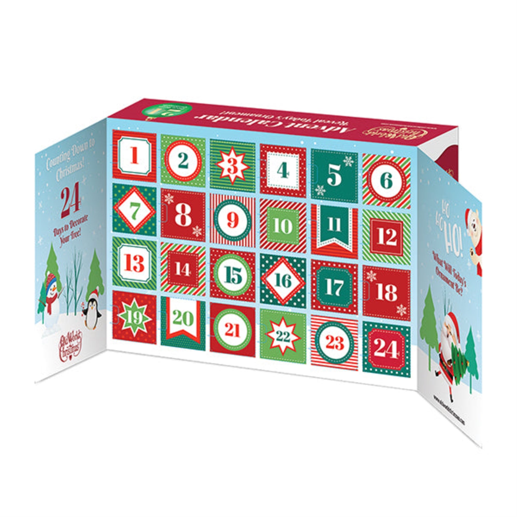 Old World Christmas Ornament Advent Calendar with 24 Flexible Resin Ornaments