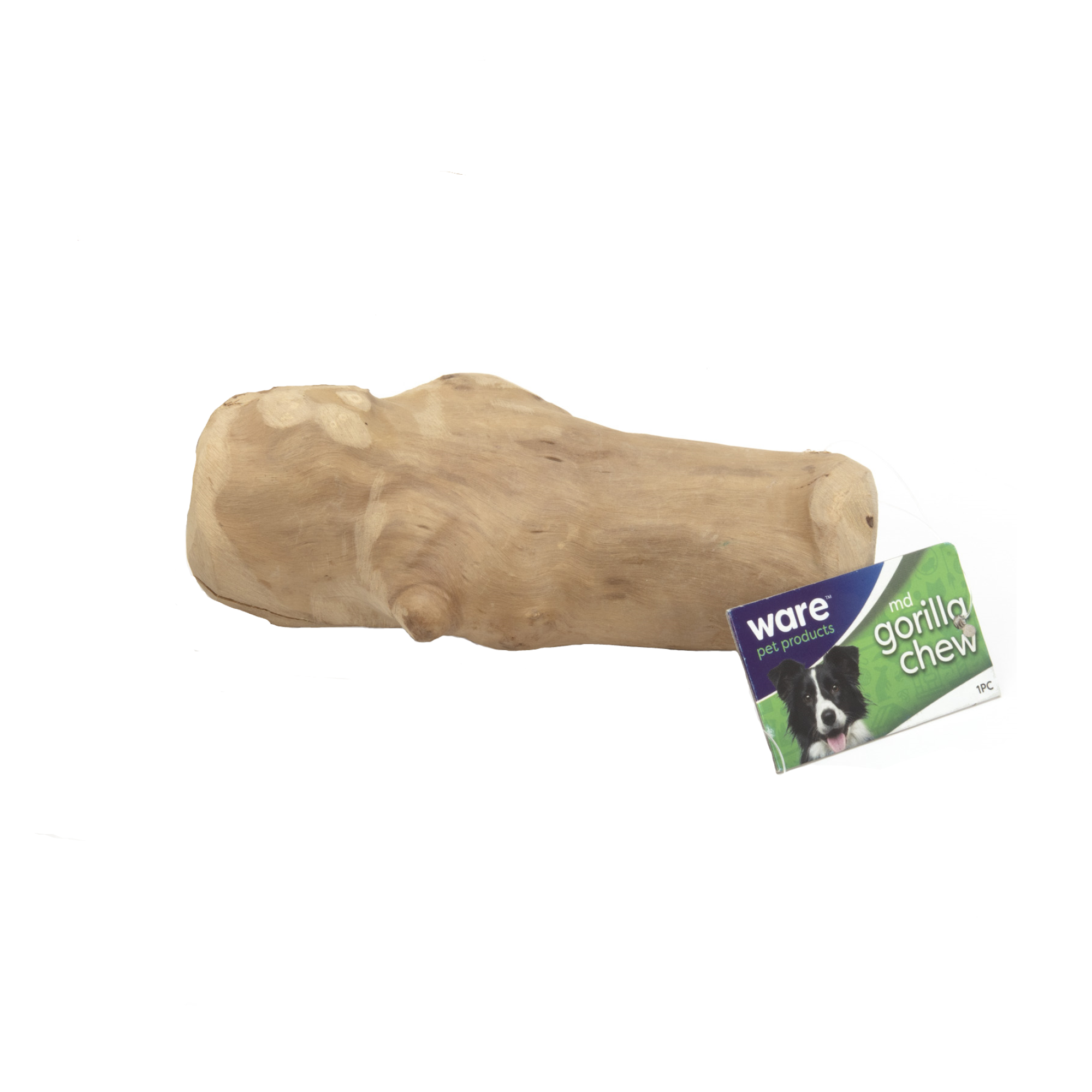 Ware Gorilla Chew Natural and Dense Wooden Toy for Dogs, Medium