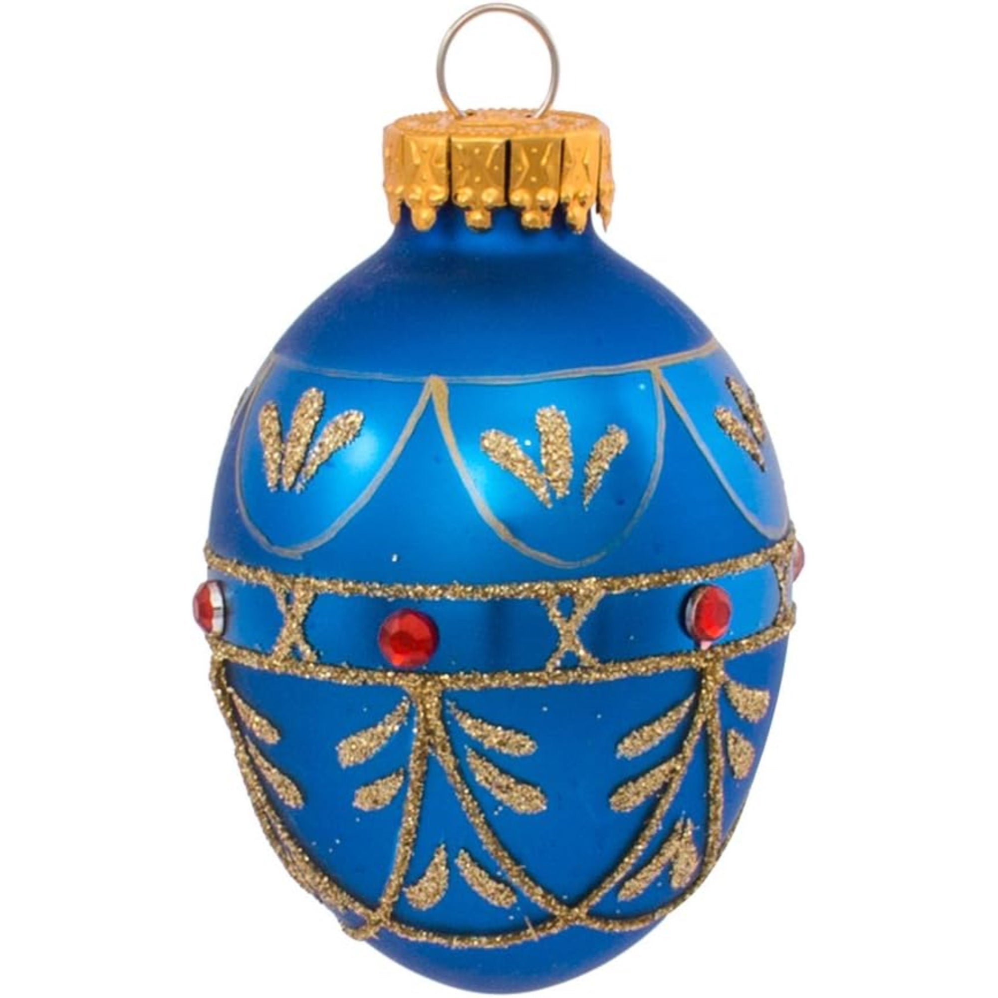 Kurt Adler Glass Ornaments for Christmas Tree, Miniature Decorative Eggs, Assorted (9 Piece Set)